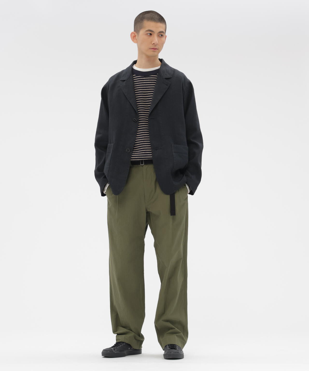 CRISP COTTON CHAMBRAY TROUSERS | MARGARET HOWELL（マーガレット