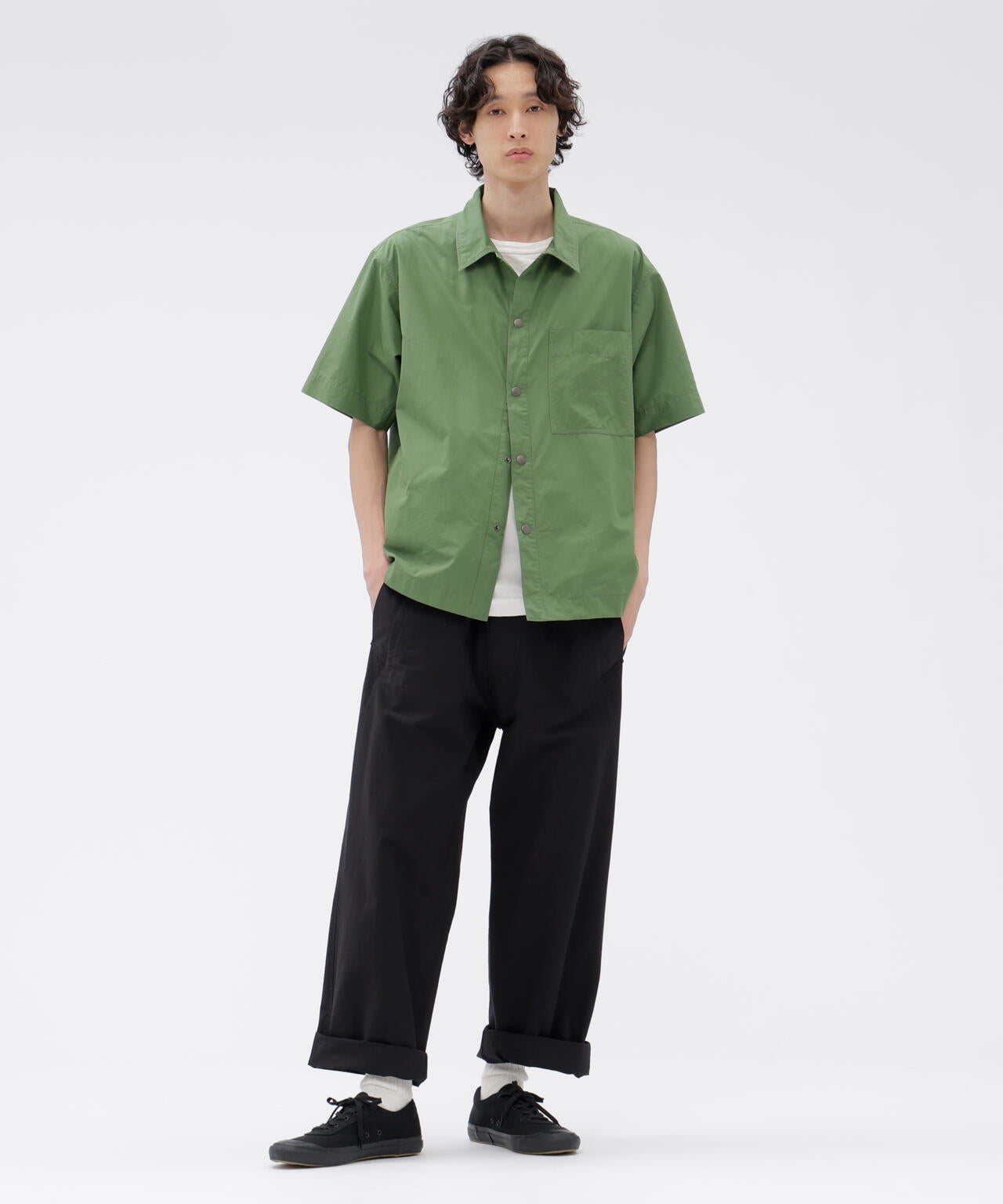 LIGHTWEIGHT COTTON NYLON TWILL TROUSERS | MARGARET HOWELL