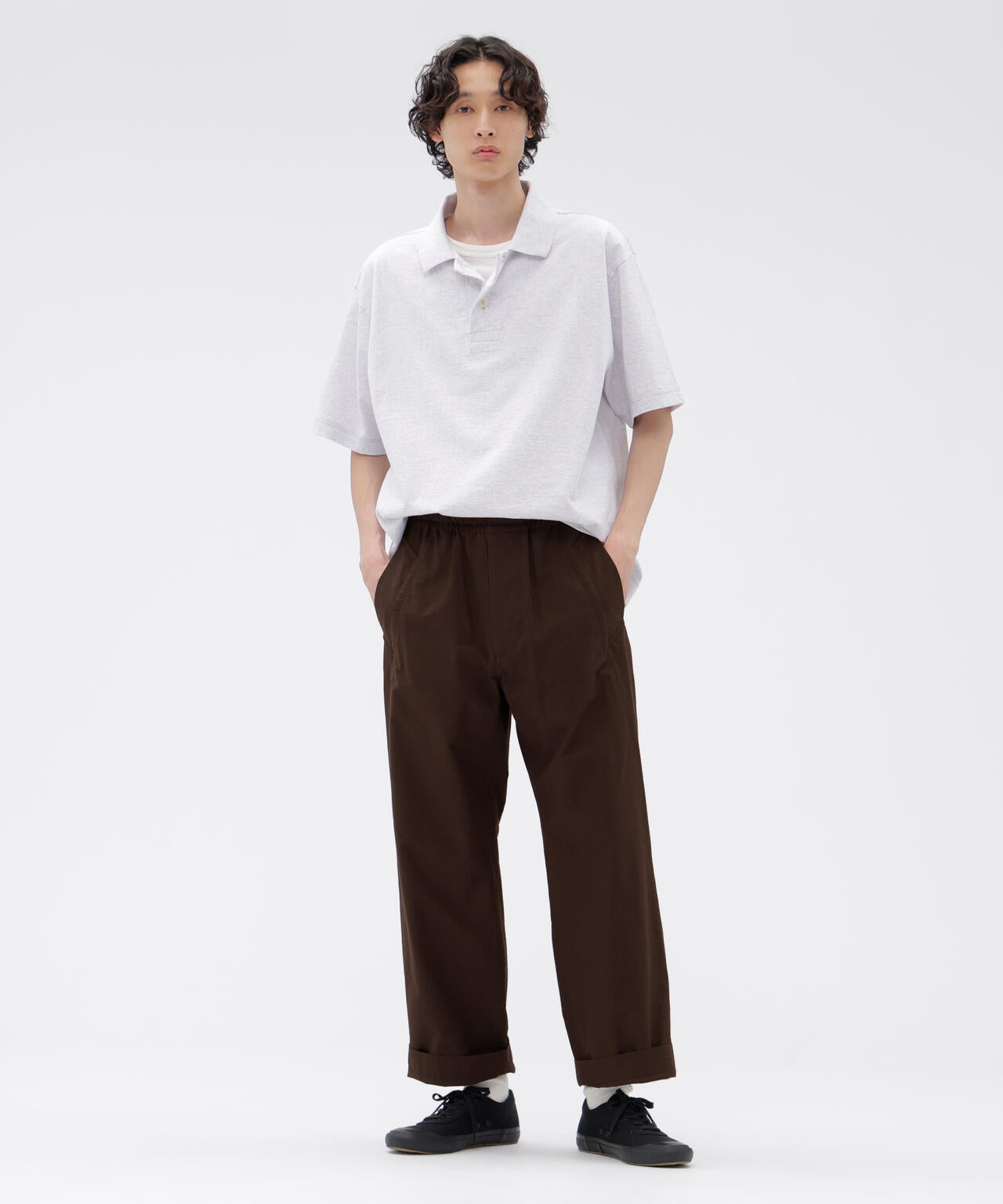 LIGHTWEIGHT COTTON NYLON TWILL TROUSERS | MARGARET HOWELL