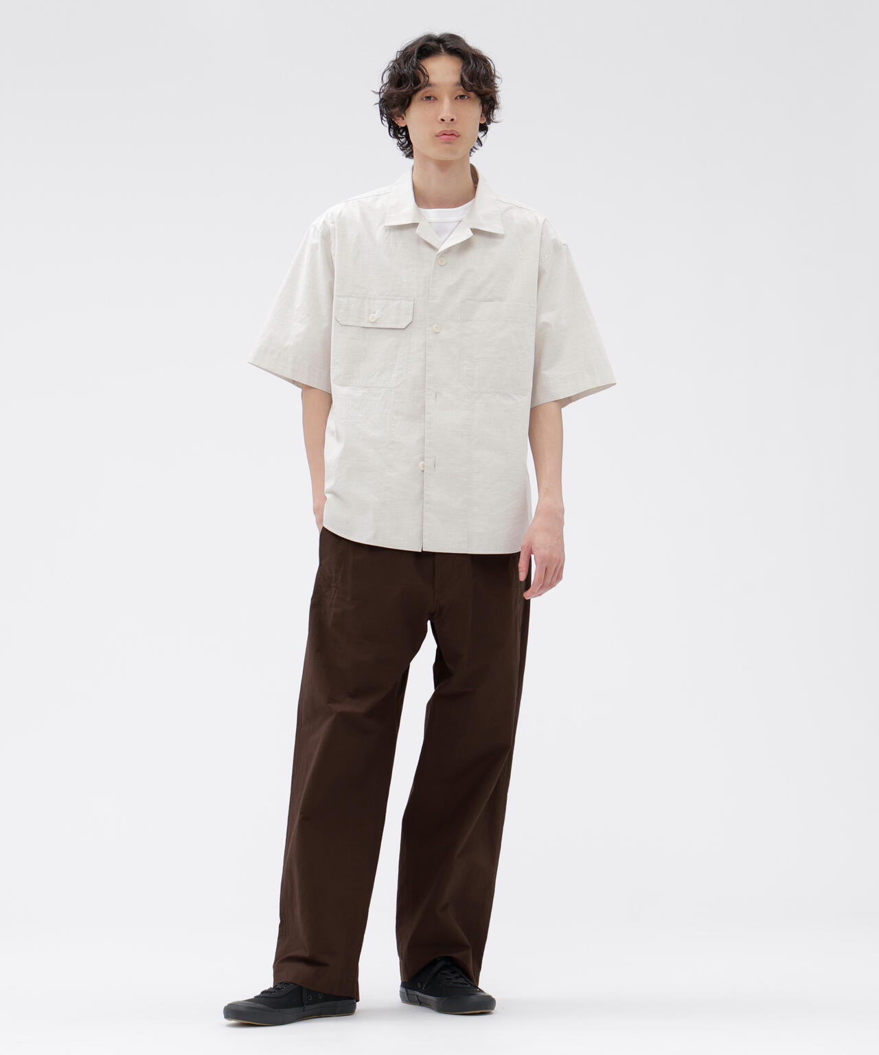 LIGHTWEIGHT COTTON NYLON TWILL TROUSERS | MARGARET HOWELL