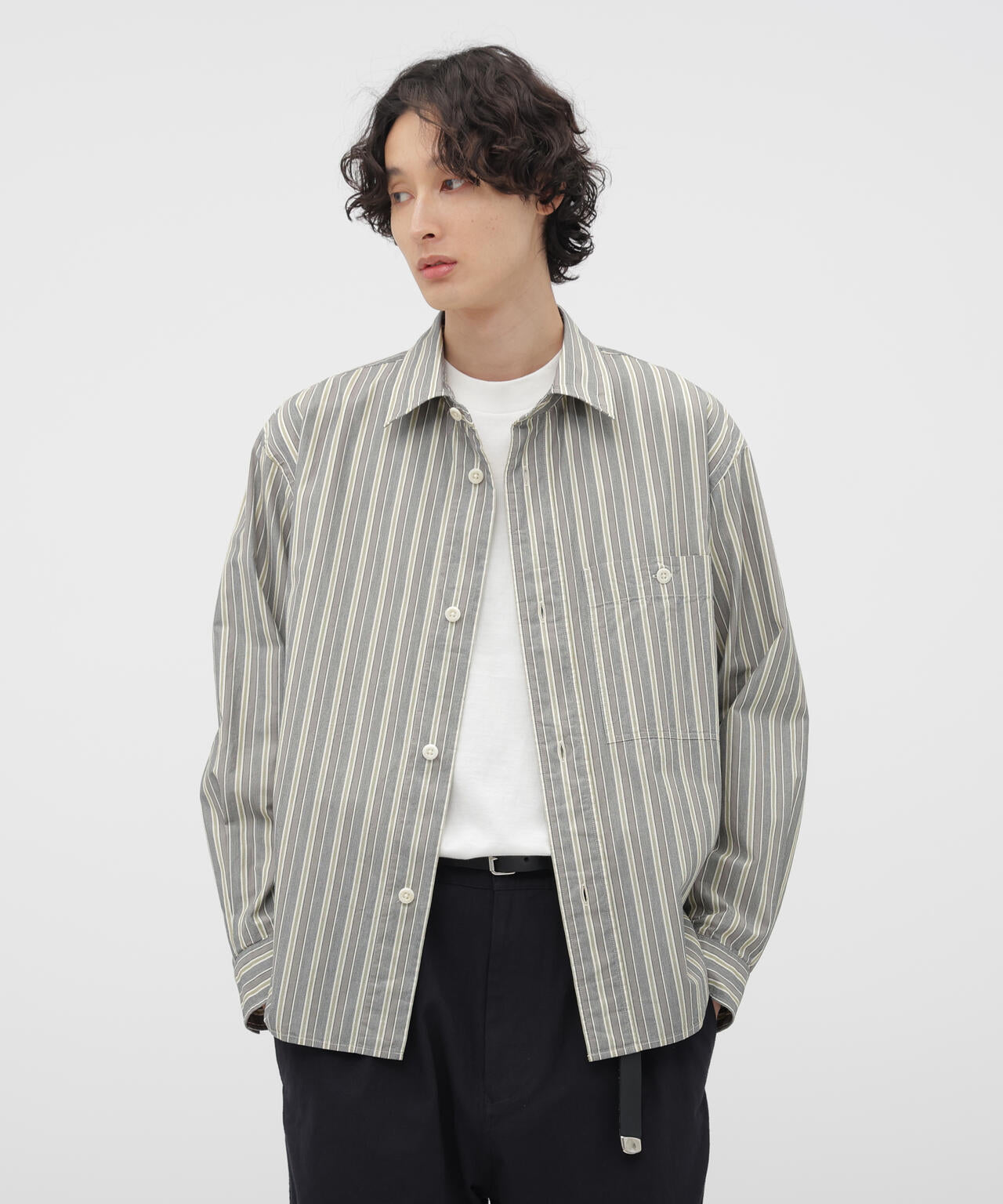 PYJAMA STRIPE COTTON SHIRT | MARGARET HOWELL（マーガレット