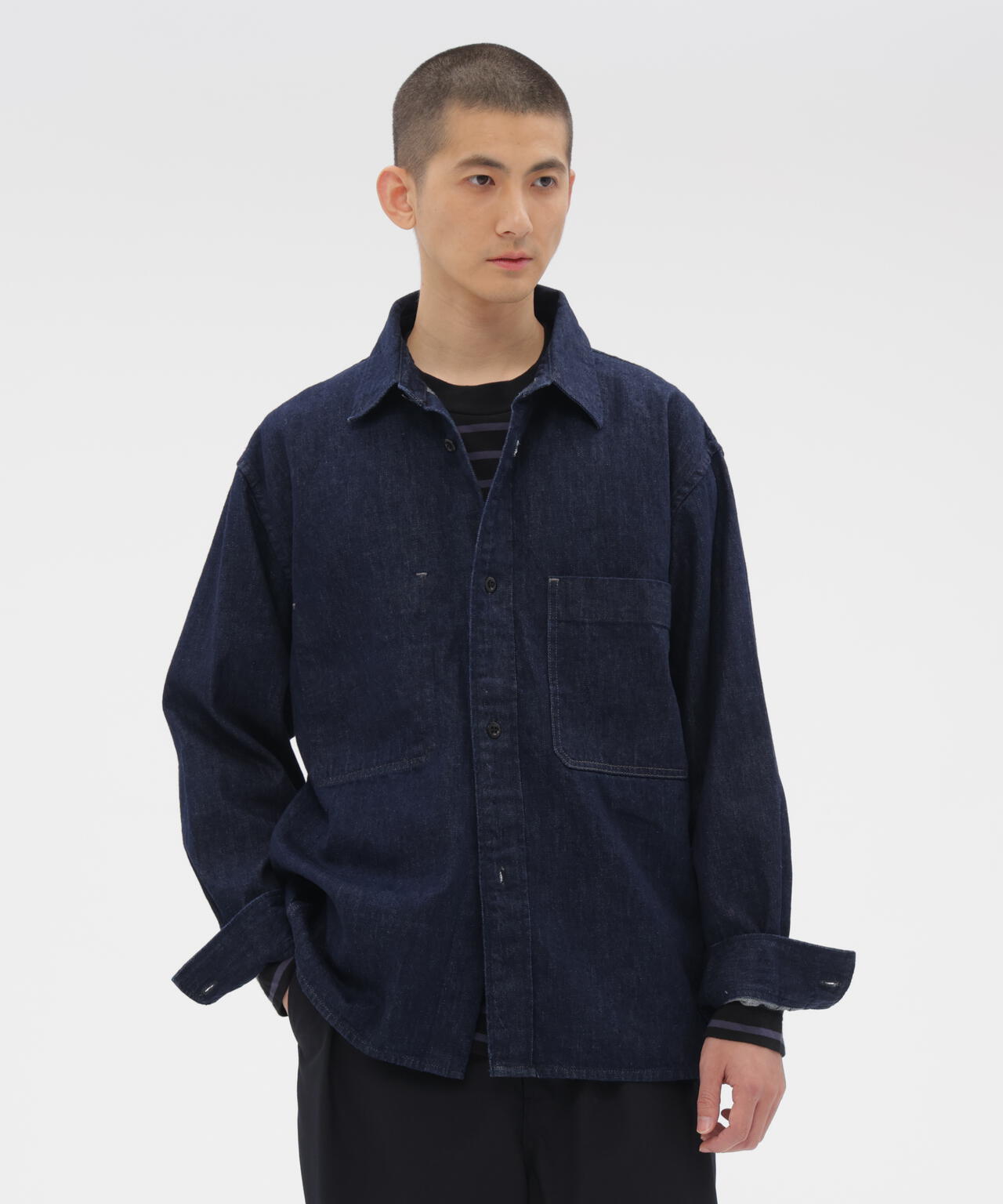 CANTON LIGHT DENIM SHIRT | MARGARET HOWELL(マーガレット・ハウエル CANTON LIGHT DENIM SHIRT | MARGARET HOWELL(マーガレット・ハウエル