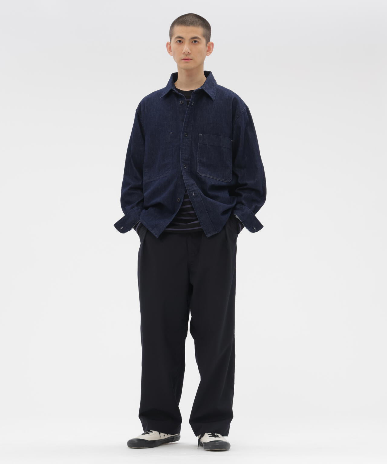 CANTON LIGHT DENIM SHIRT | MARGARET HOWELL（マーガレット・ハウエル