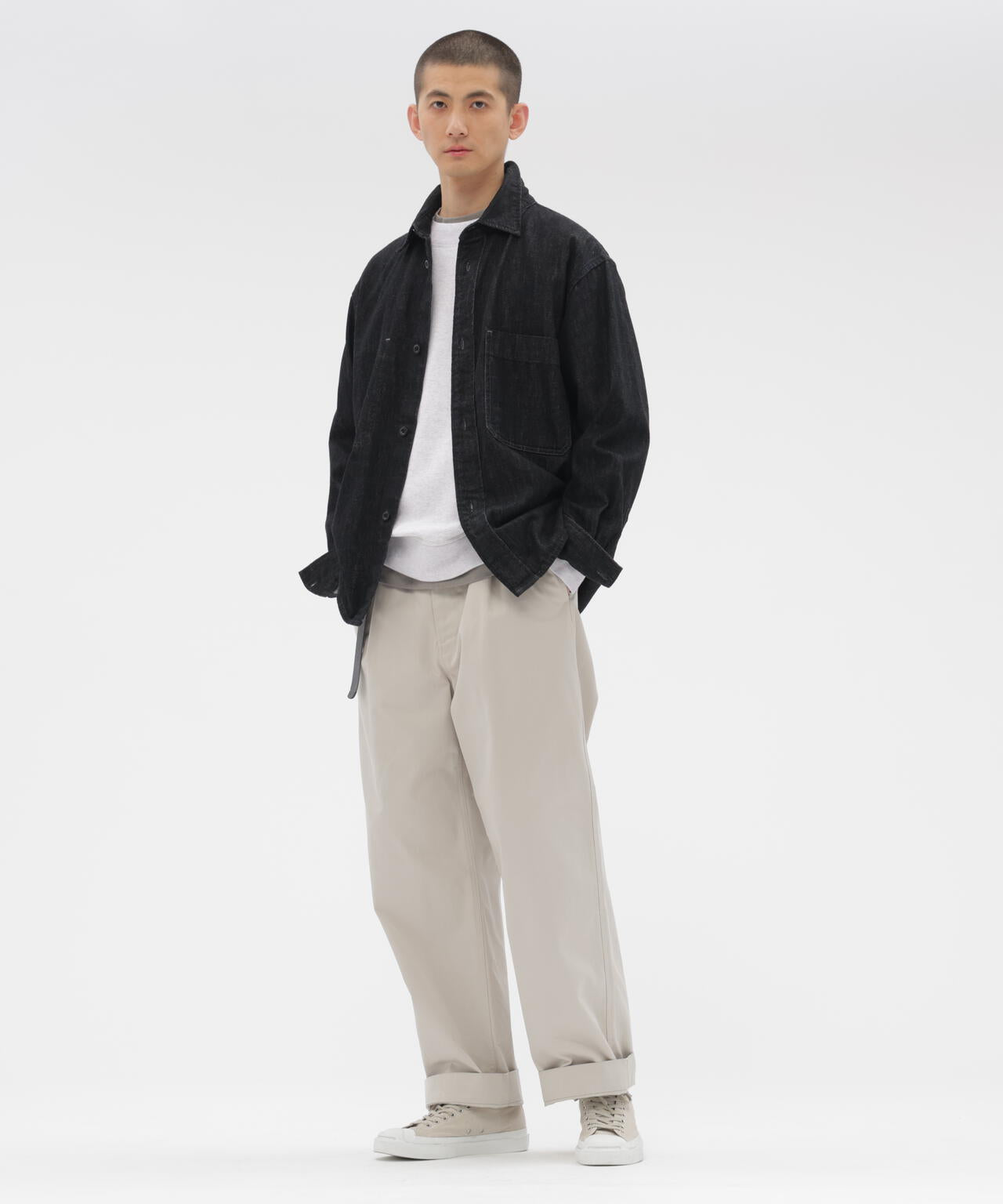 マーガレットハウエル MHL / ボタンダウンシャツ  セルビッチデニム ぼくとあの子の仕事と毎日のデニム。／Margaret Howell マーガレット