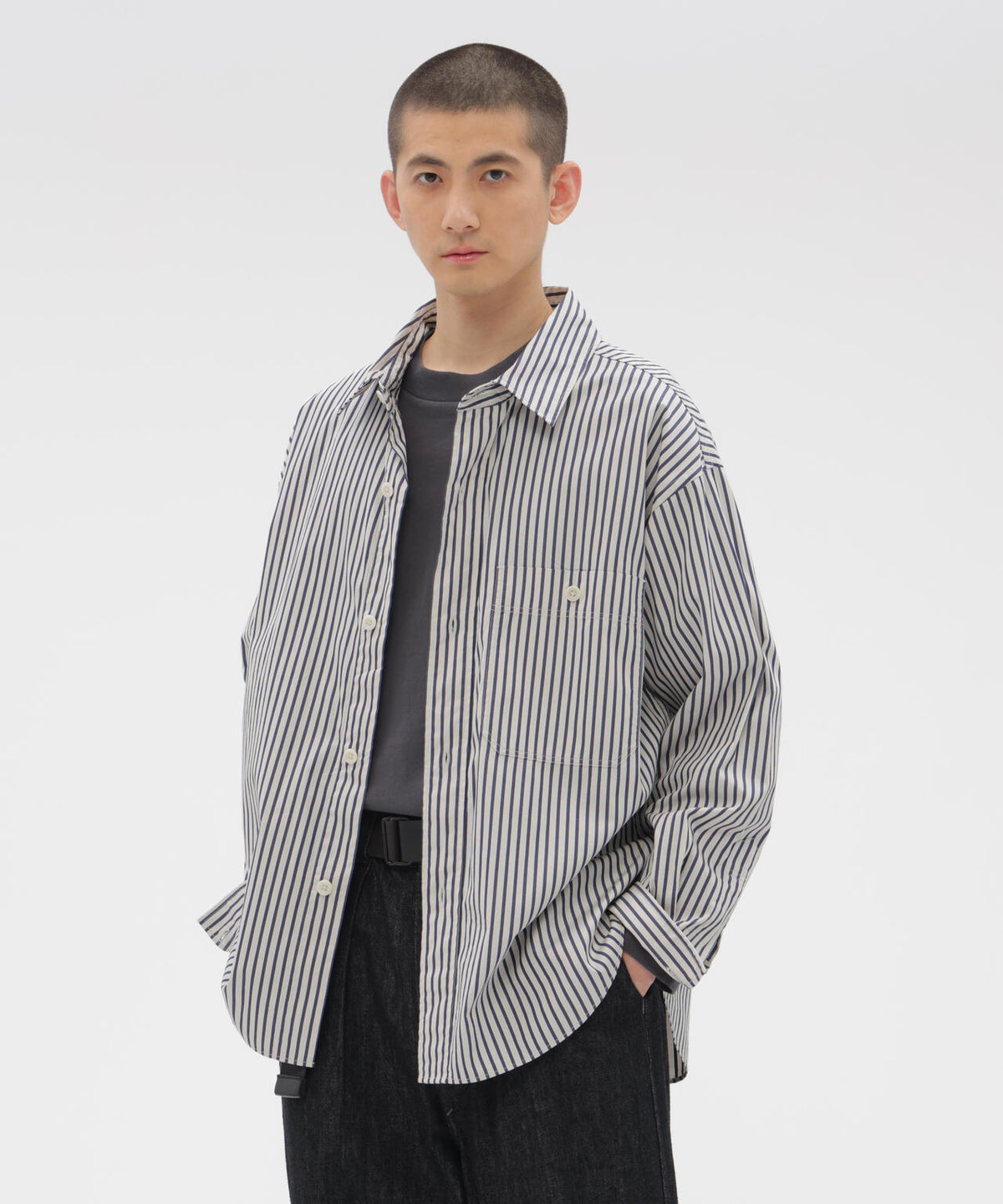 VINTAGE COMPACT COTTON STRIPE SHIRT | MARGARET HOWELL 