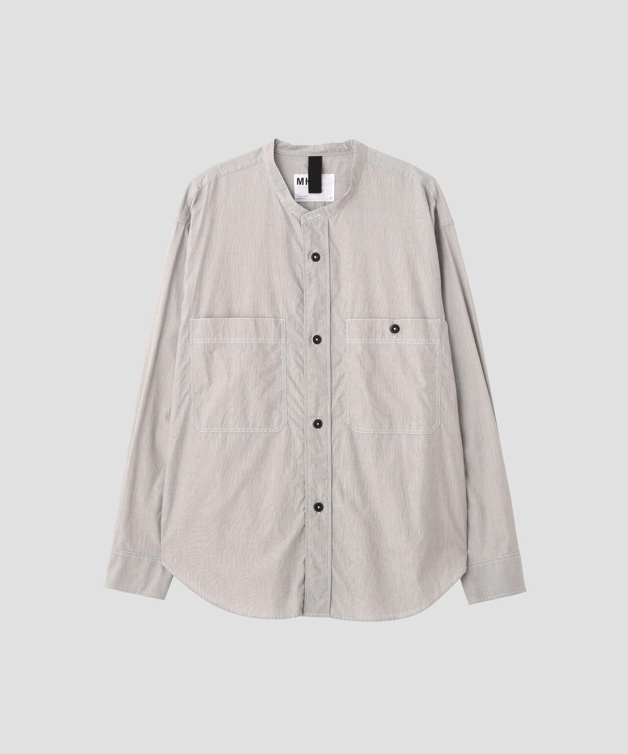 MHL. BASIC STRIPE 丸襟シャツ 0 マーガレットハウエル MHL. - MHL. BASIC STRIPE 丸襟シャツ 0 マーガレットハウエルの通販