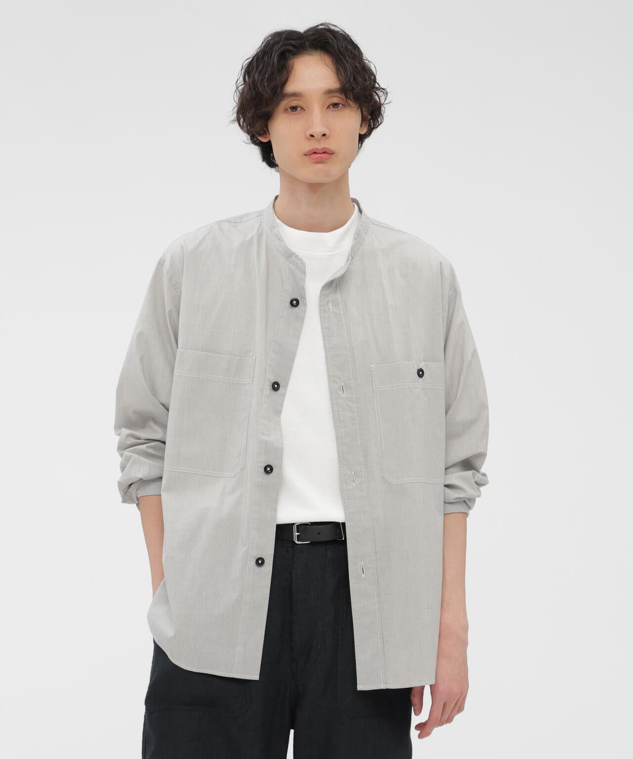 WORN COTTON HAIRLINE STRIPE SHIRT | MARGARET HOWELL（マーガレット