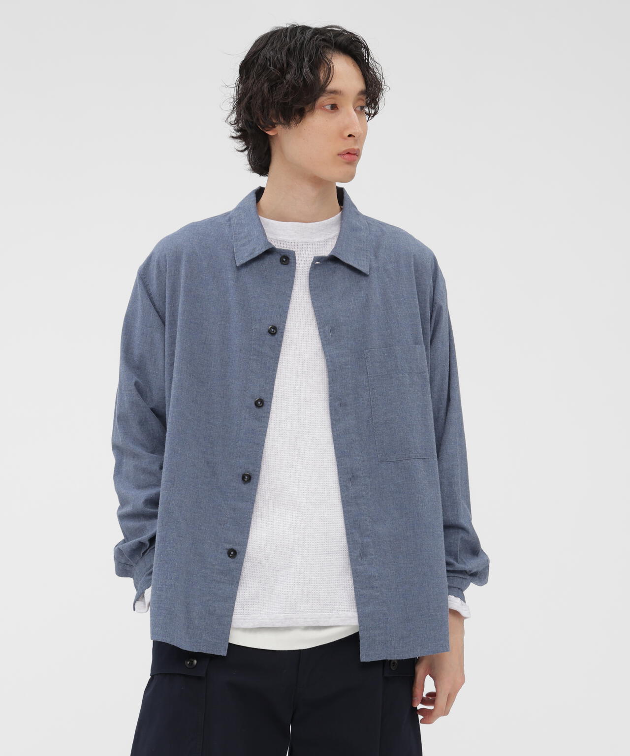 TOP DYED COTTON POPLIN SHIRT | MARGARET HOWELL（マーガレット