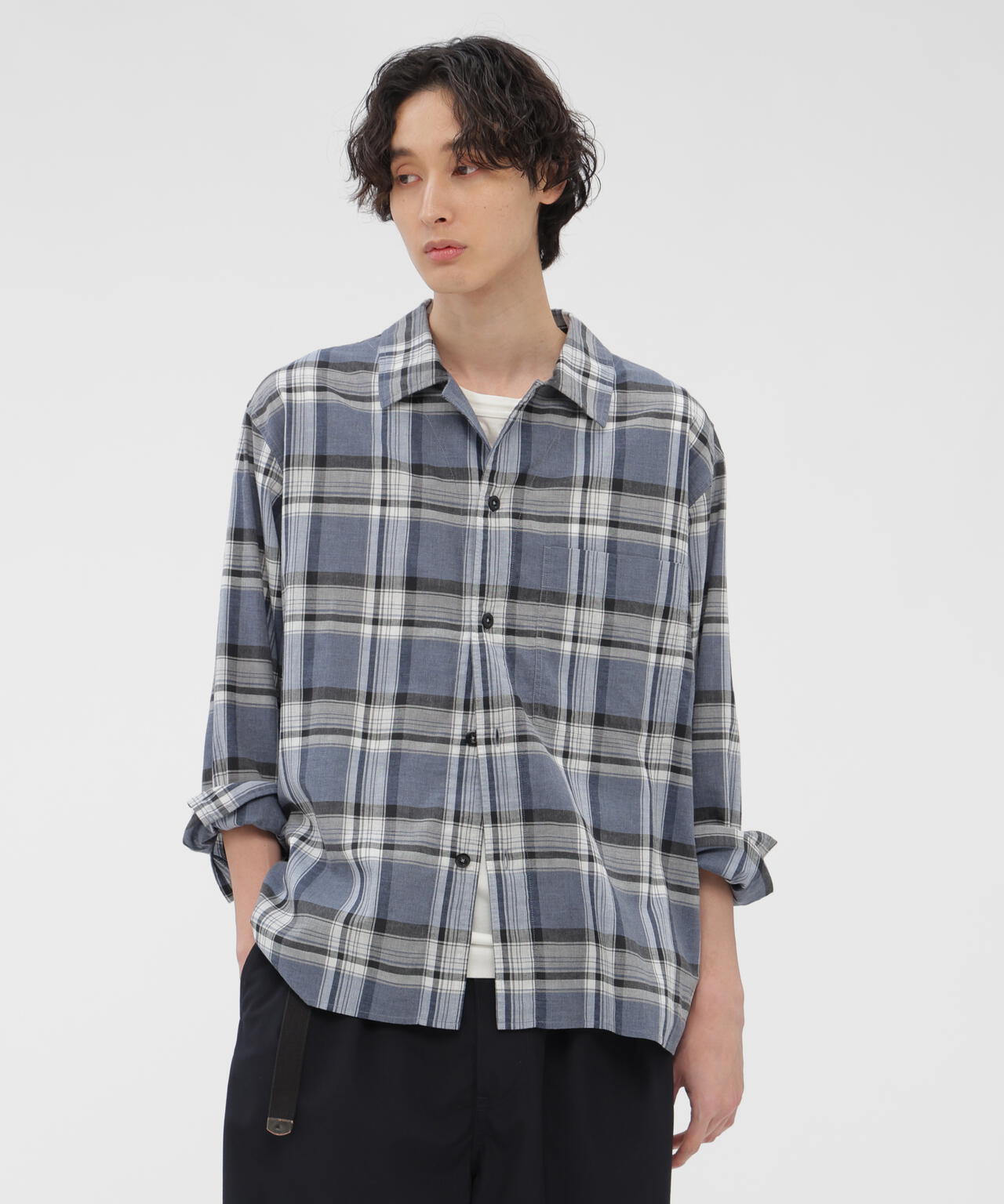 TOP DYED COTTON POPLIN SHIRT | MARGARET HOWELL（マーガレット