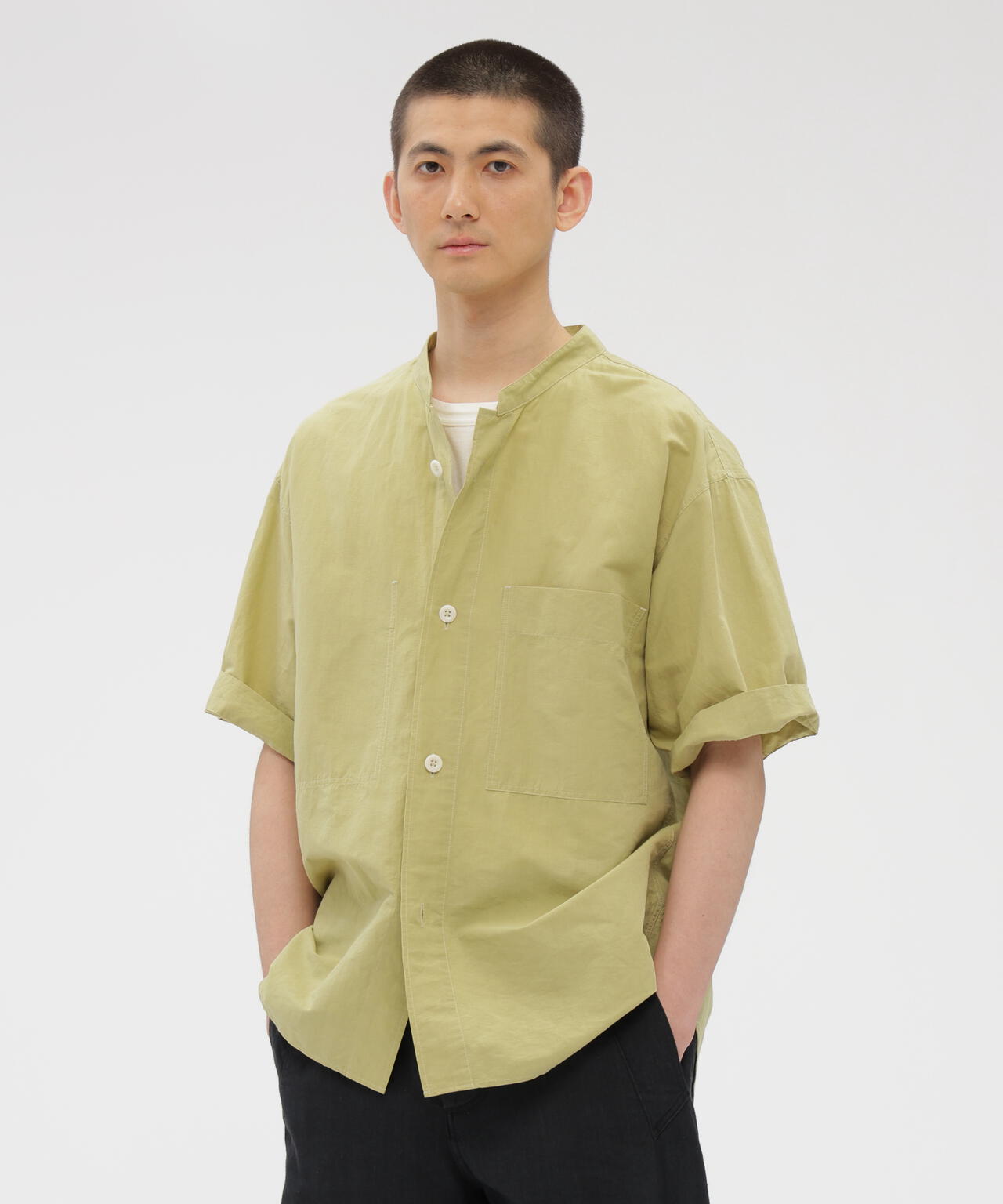 HIGH COUNT DRY COTTON LINEN SHIRT | MARGARET HOWELL（マーガレット