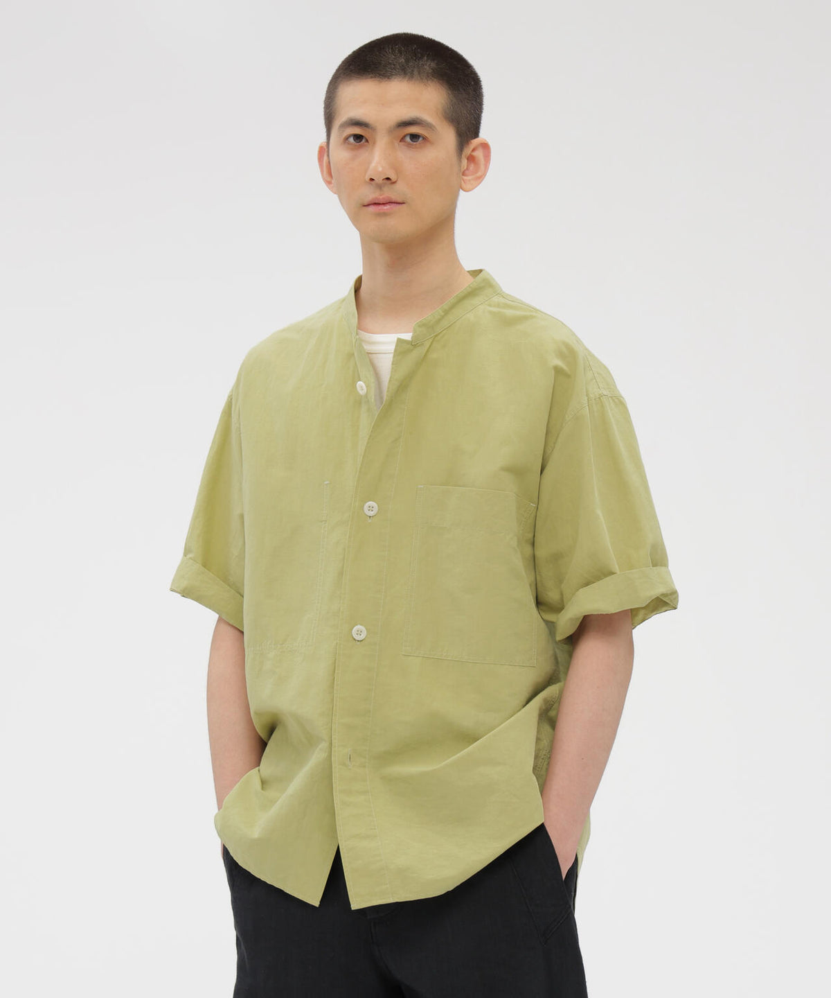 HIGH COUNT DRY COTTON LINEN SHIRT | MARGARET HOWELL（マーガレット 