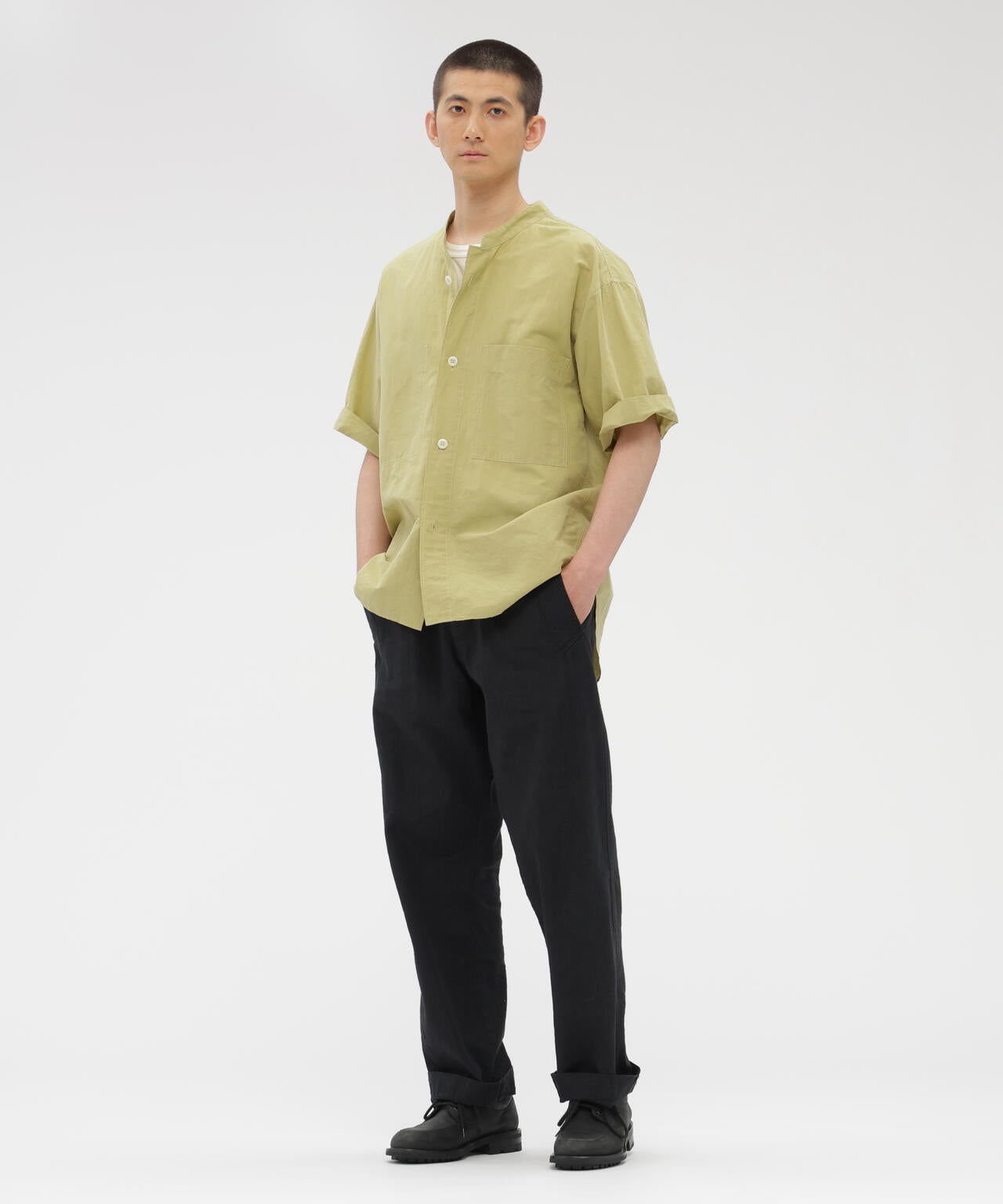 HIGH COUNT DRY COTTON LINEN SHIRT | MARGARET HOWELL（マーガレット