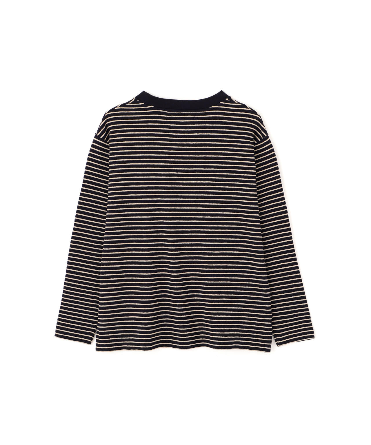 TEXTURED COTTON STRIPE TOP