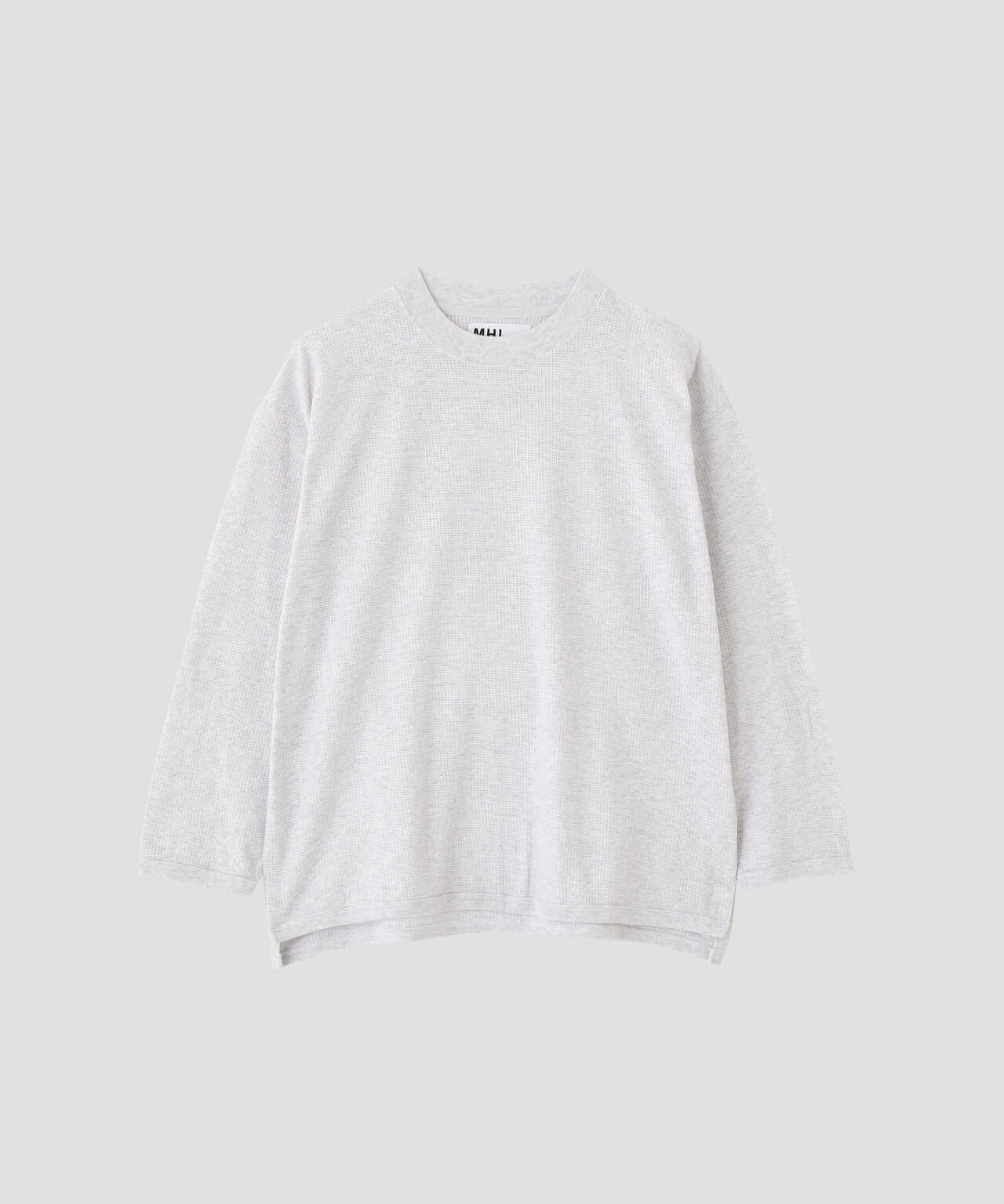 COTTON JERSEY MESH TOP