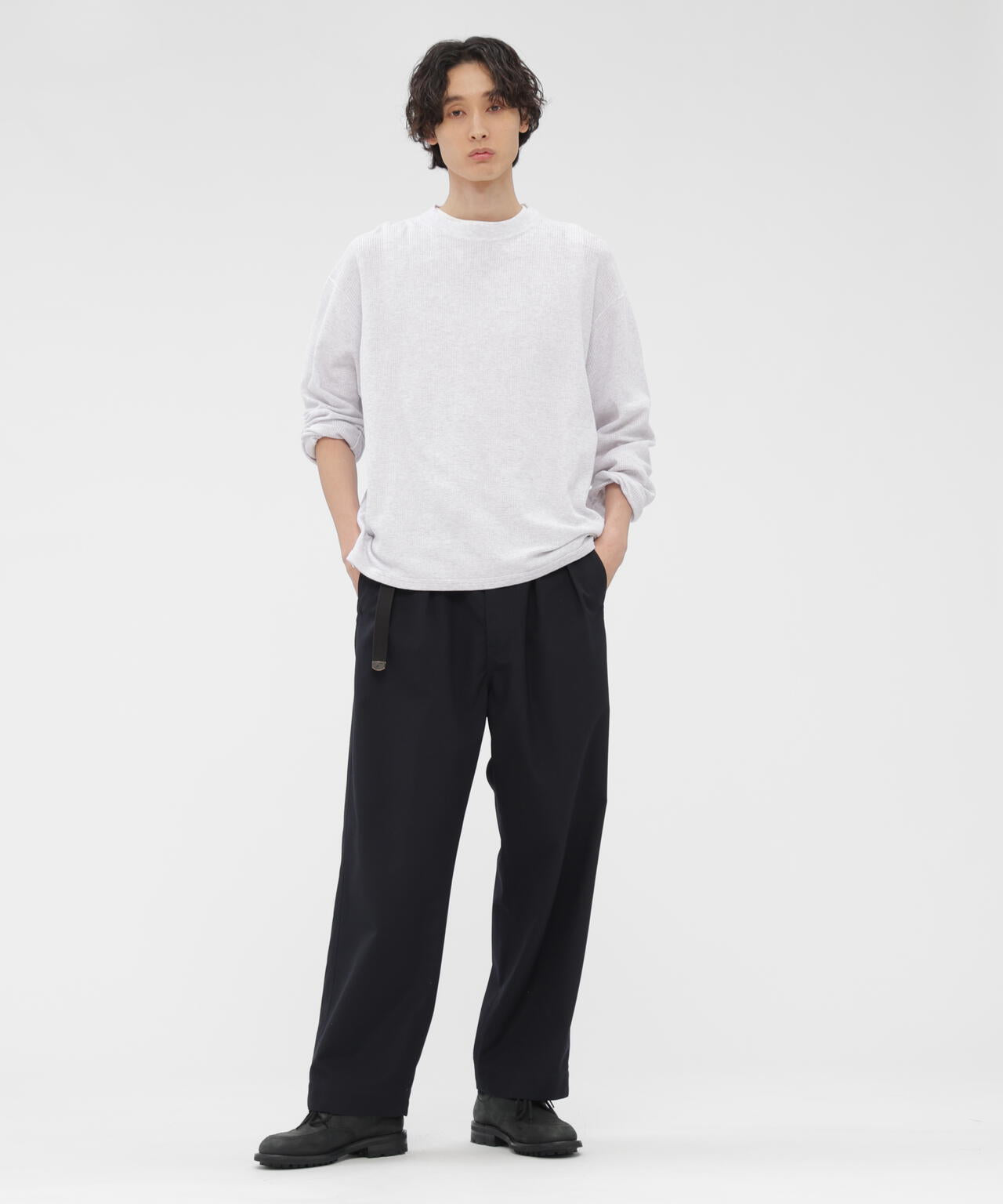 COTTON JERSEY MESH TOP