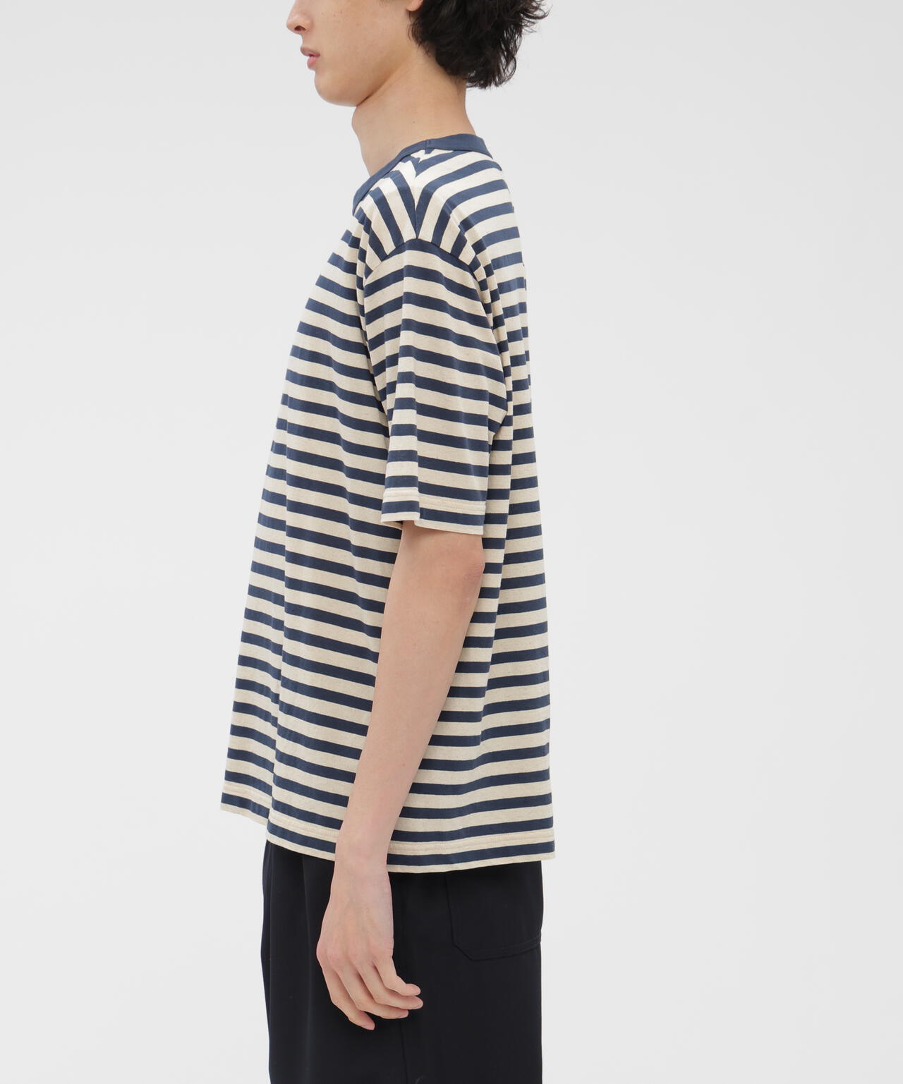 COTTON LINEN STRIPE JERSEY TOP | MARGARET HOWELL（マーガレット