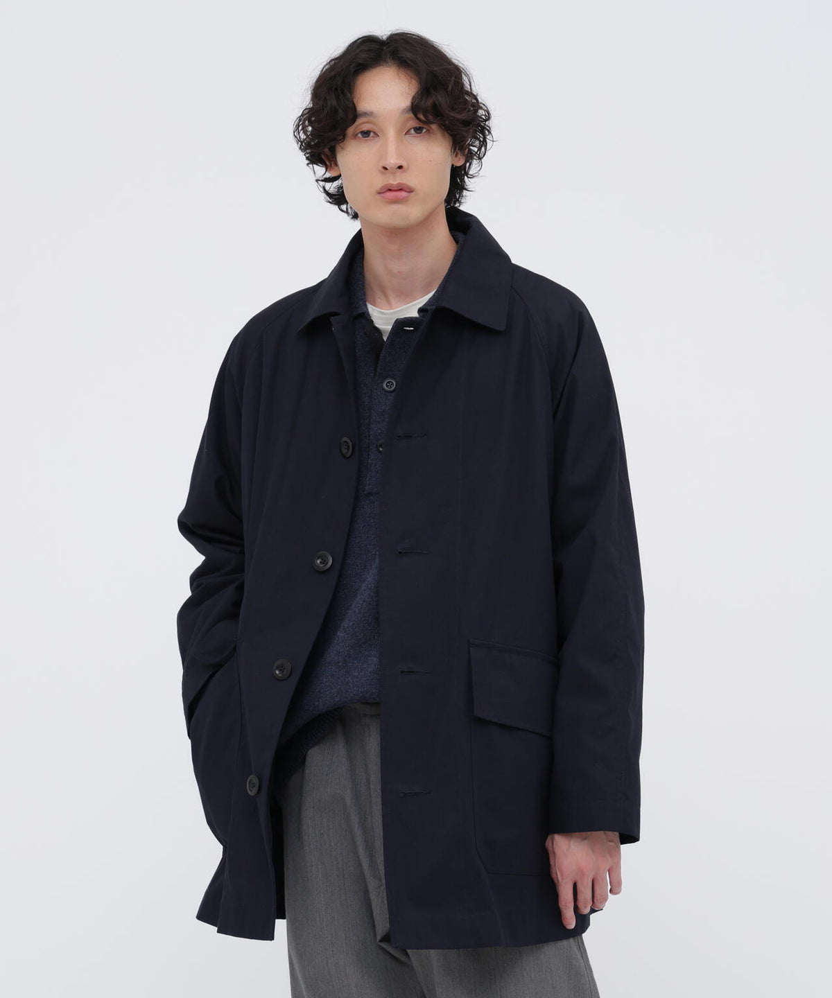 DRY COTTON NYLON OXFORD COAT