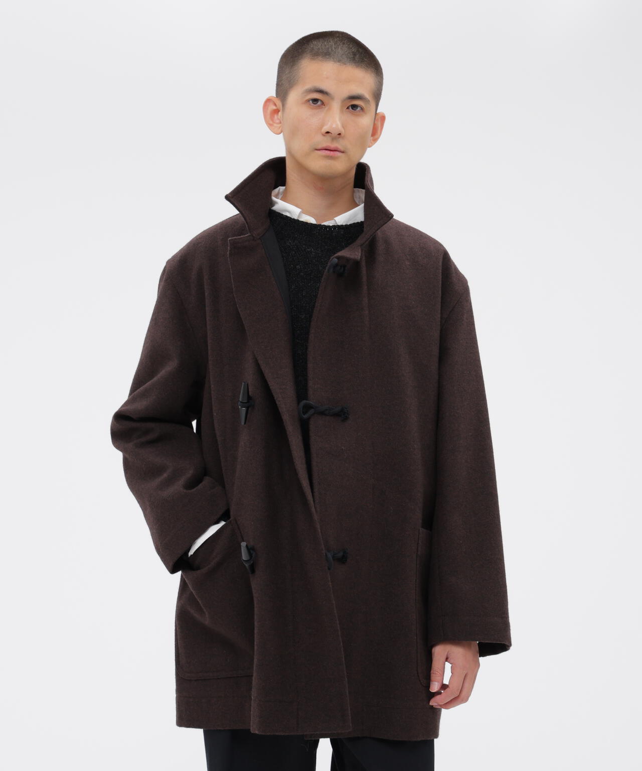 【美品】 マーガレットハウエル ダッフルコート 大きいサイズ 予備ボタン付き BASIC WOOL MELTON COAT | MARGARET HOWELL（マーガレット・ハウエル