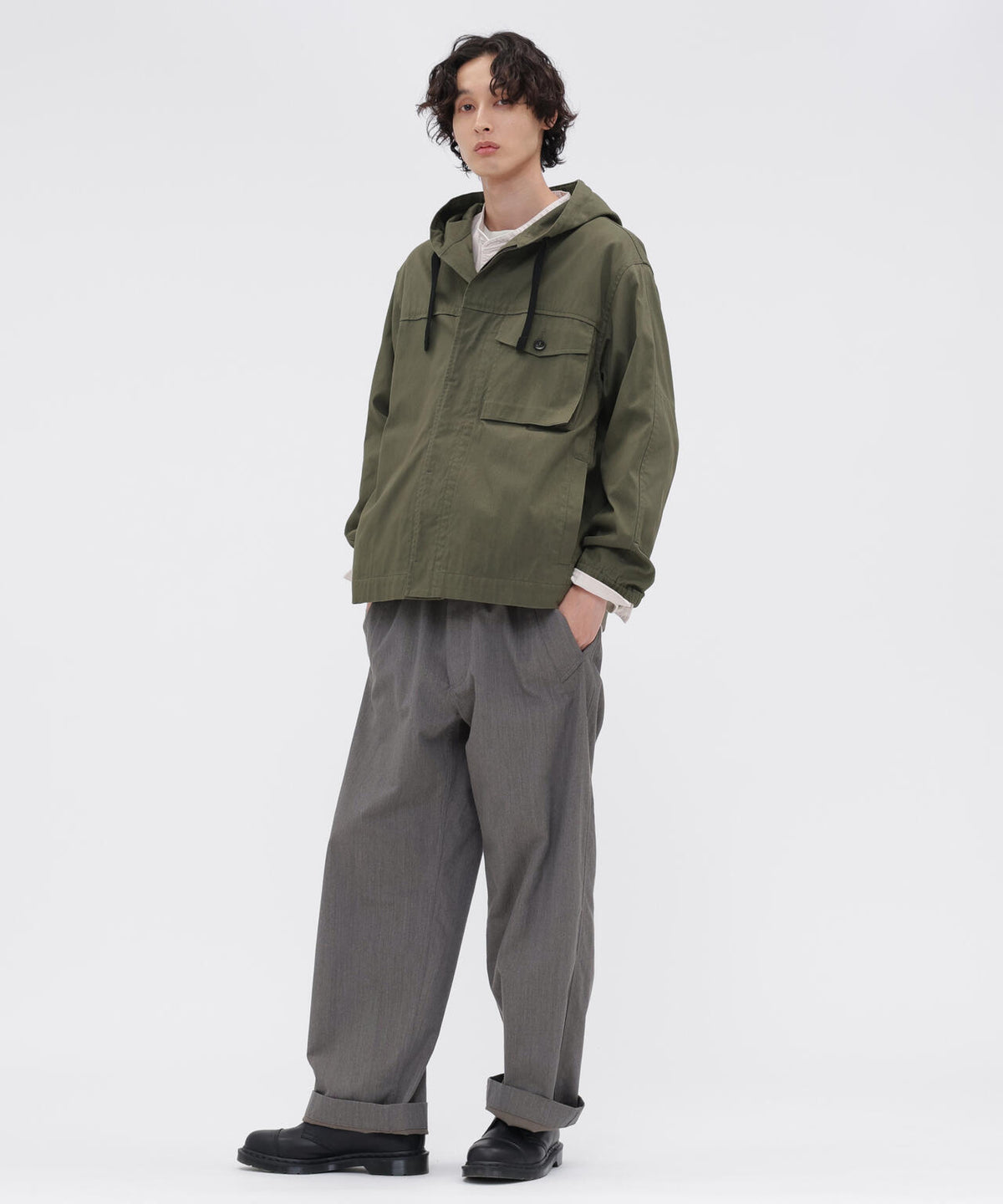 COTTON NYLON TWILL BLOUSON