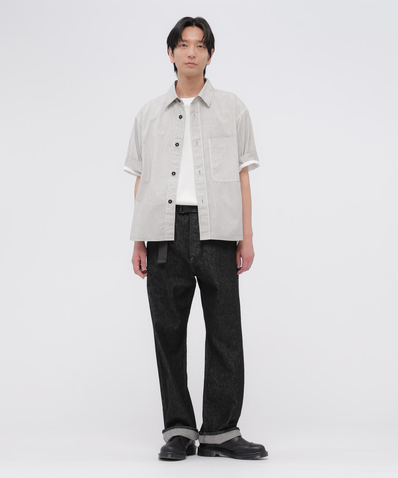 CANTON BLACK DENIM TROUSERS | MARGARET HOWELL（マーガレット