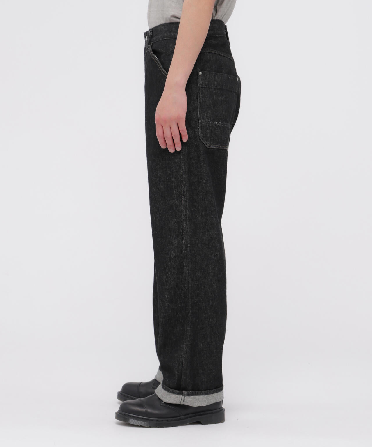 CANTON BLACK DENIM TROUSERS | MARGARET HOWELL（マーガレット