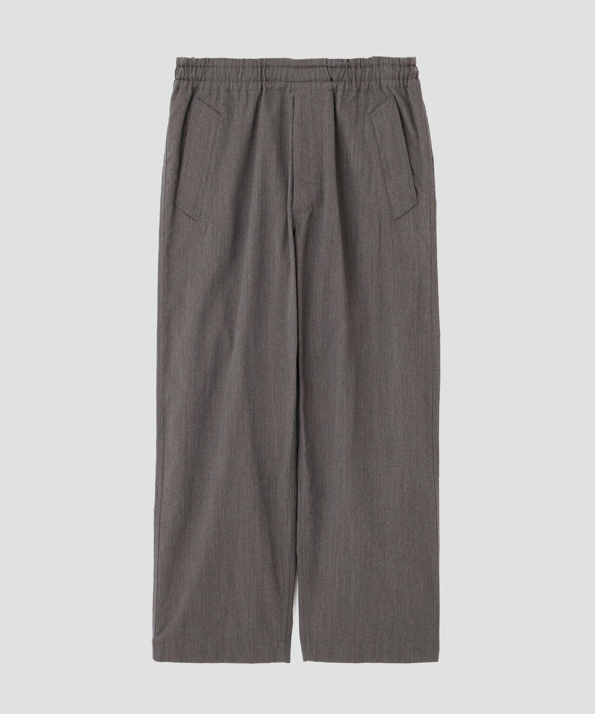 WOOL COTTON TWILL TROUSERS