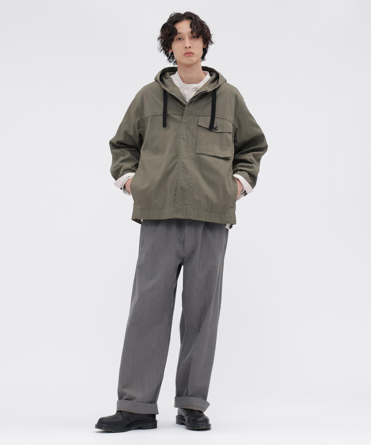 WOOL COTTON TWILL TROUSERS | MARGARET HOWELL（マーガレット