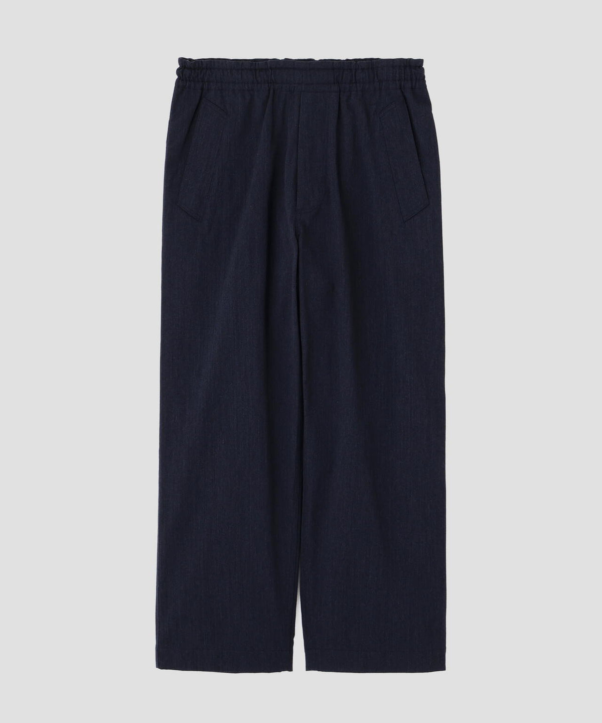 WOOL COTTON TWILL TROUSERS