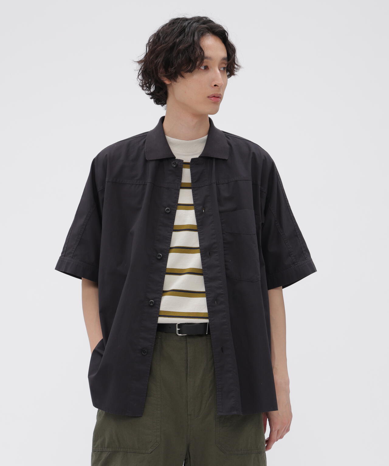 GARMENT DYED COTTON POPLIN SHIRT | MARGARET HOWELL（マーガレット