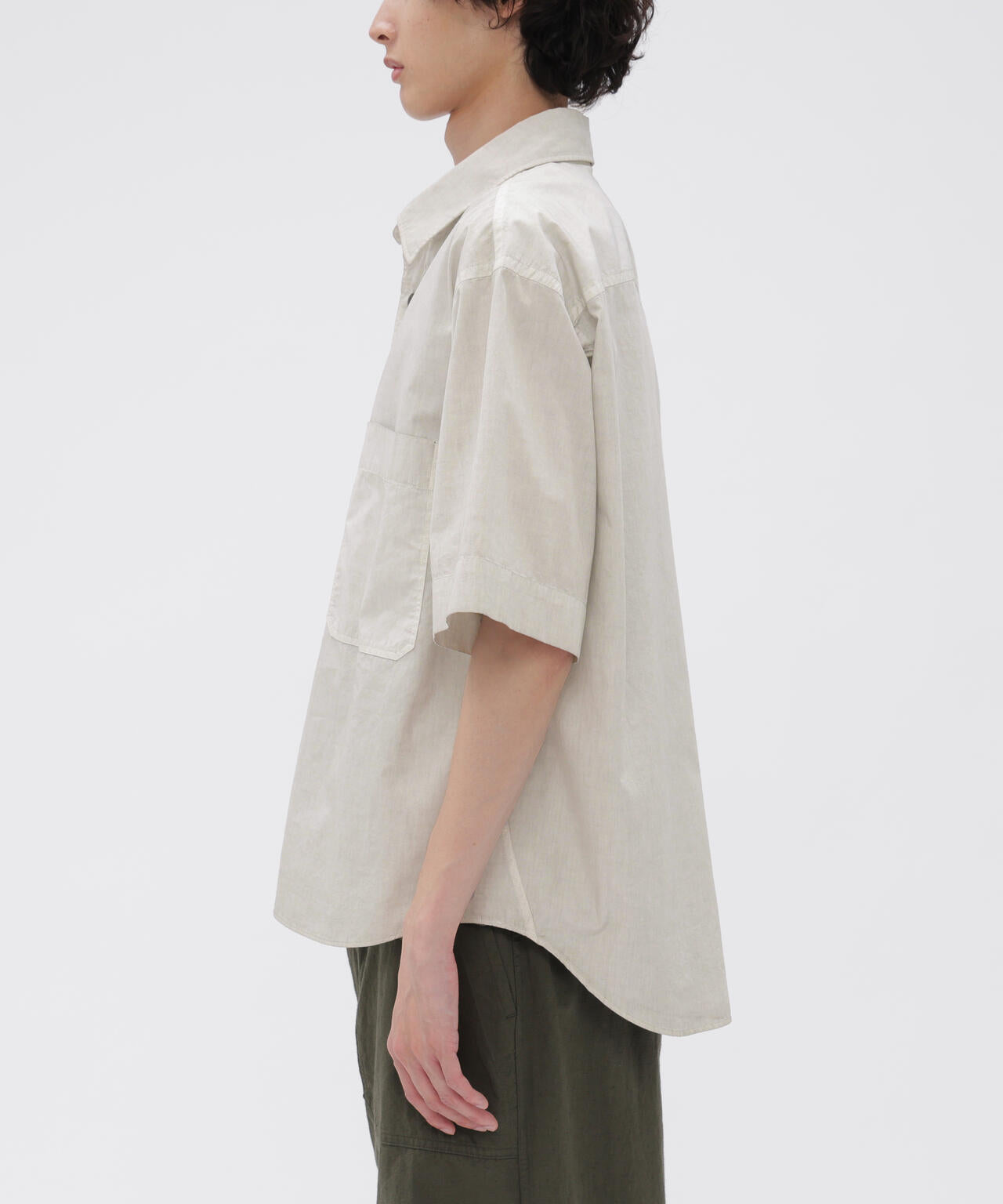 CARBON DYED COTTON POLIN SHIRT