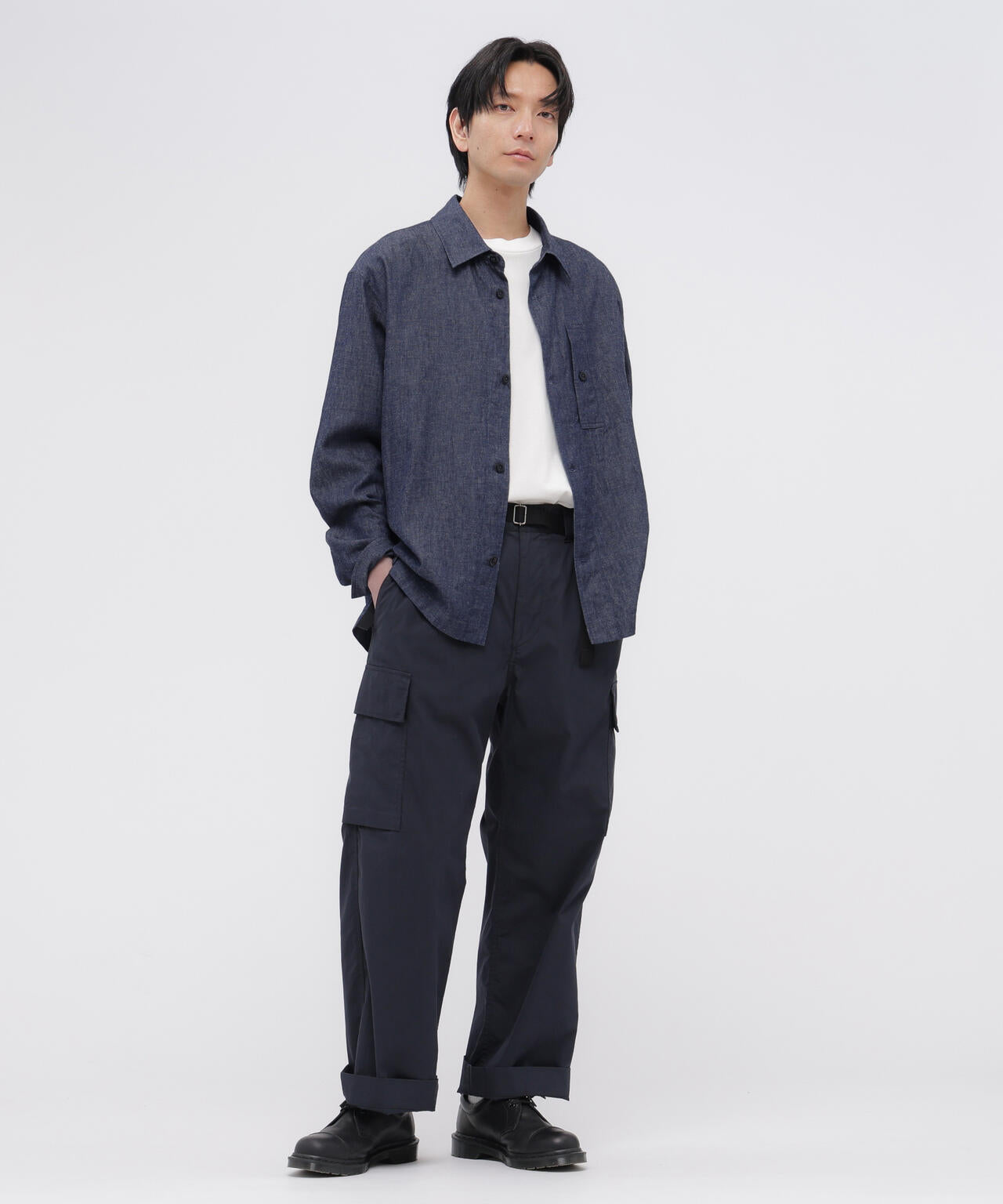 COTTON LINEN DENIM SHIRT | MARGARET HOWELL（マーガレット・ハウエル
