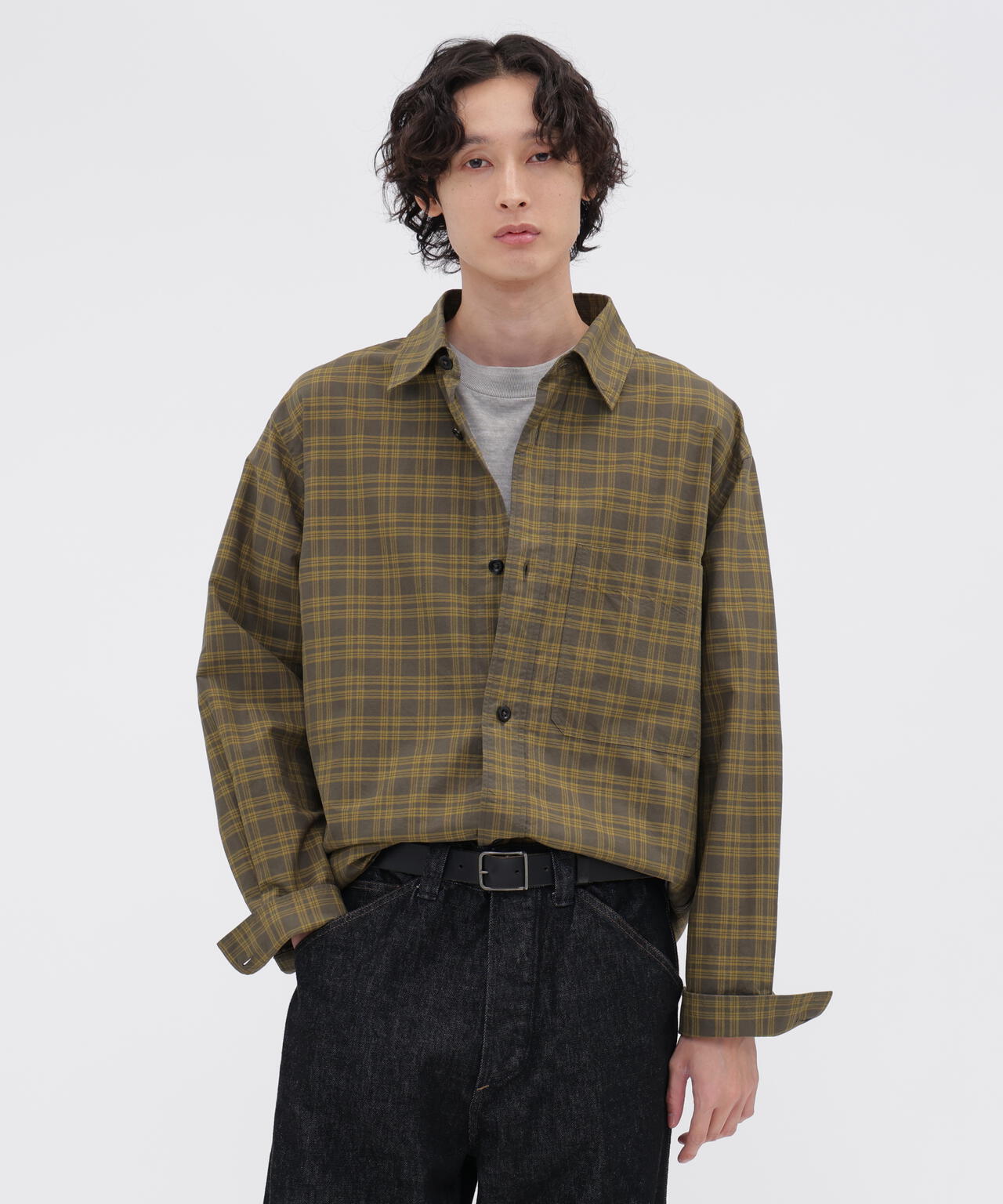 TONAL COTTON CHECK SHIRT | MARGARET HOWELL（マーガレット・ハウエル