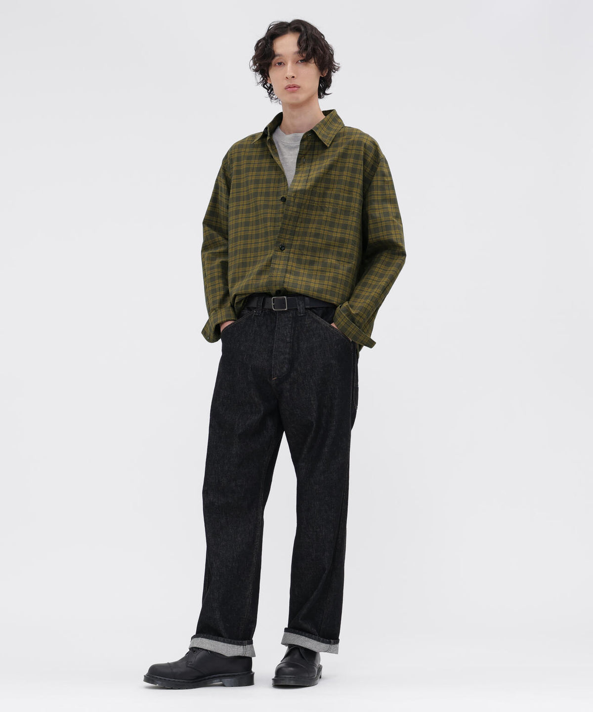 TONAL COTTON CHECK SHIRT