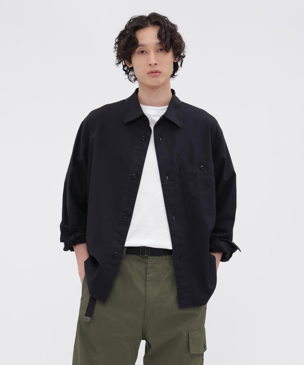 FINE COTTON WOOL TWILL SHIRT