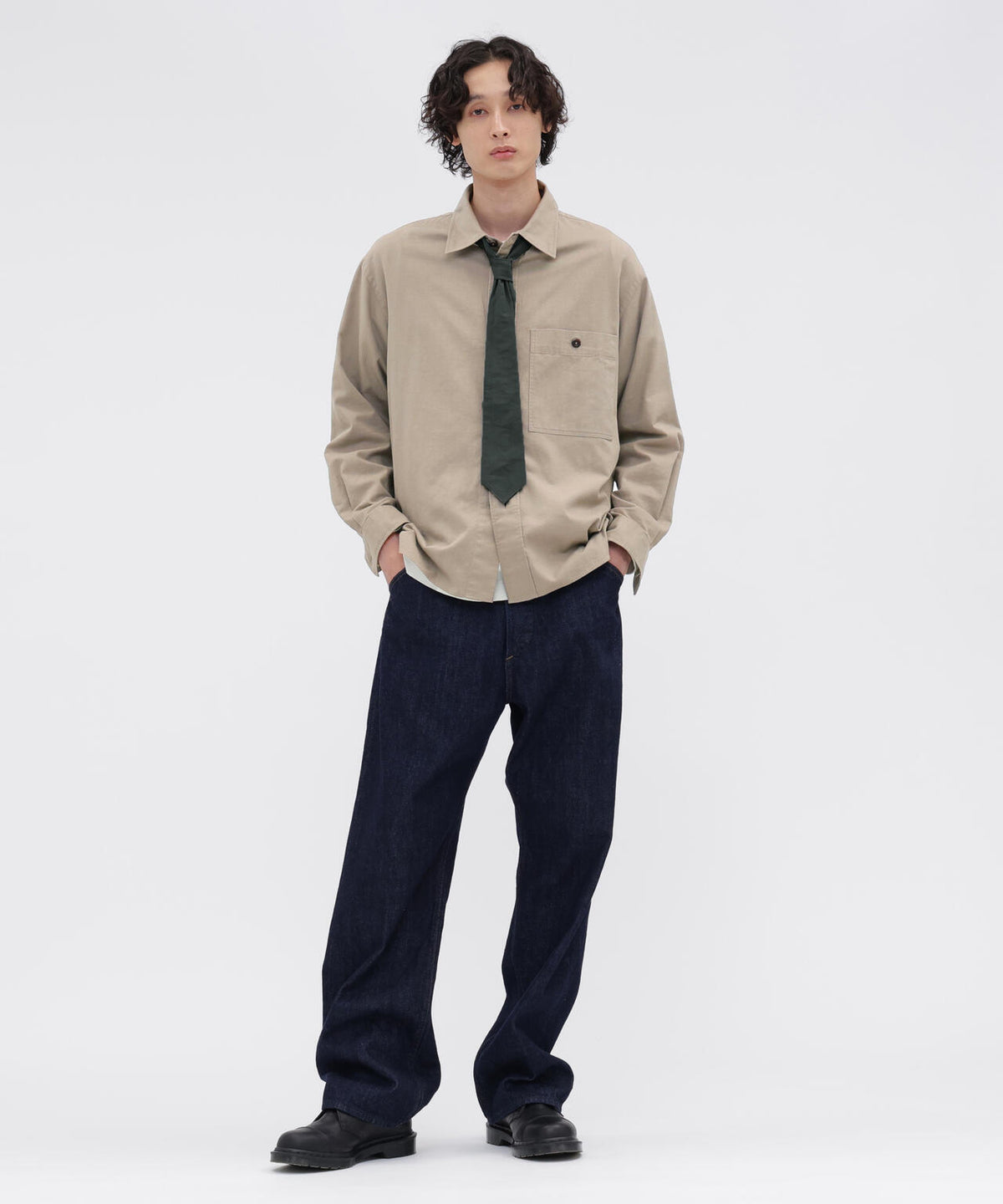 FINE COTTON WOOL TWILL SHIRT