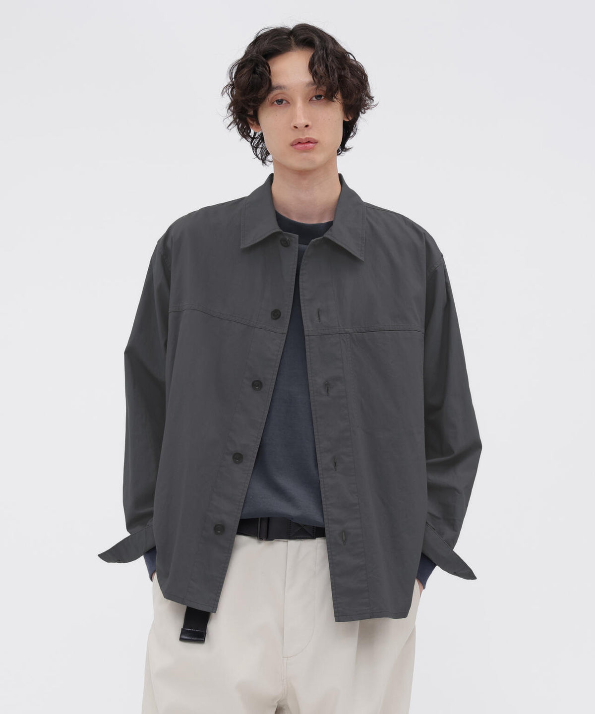 DRY COTTON LINEN PLAINWEAVE SHIRT | MARGARET HOWELL（マーガレット 