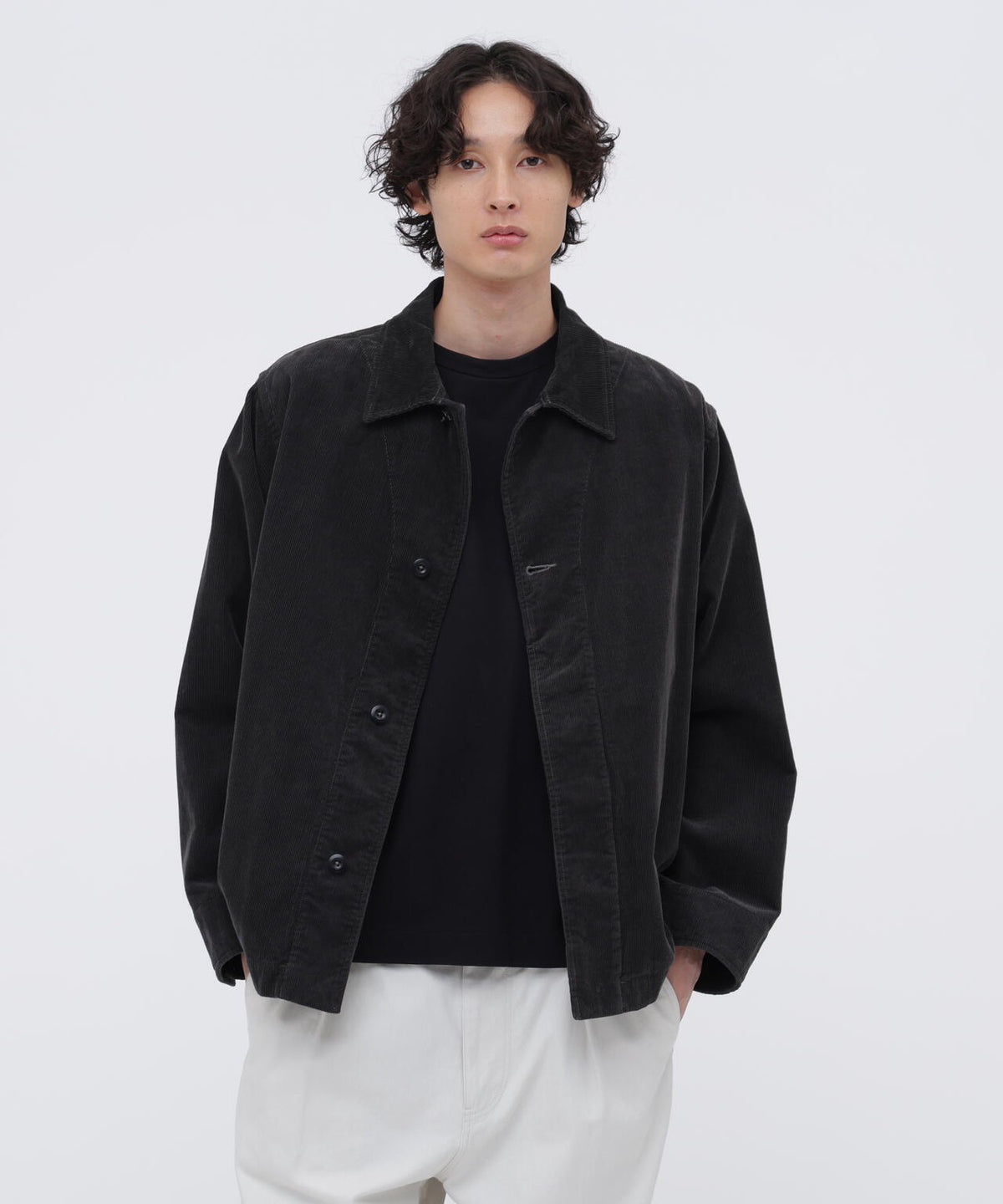 DRY COTTON NEEDLECORD SHIRT
