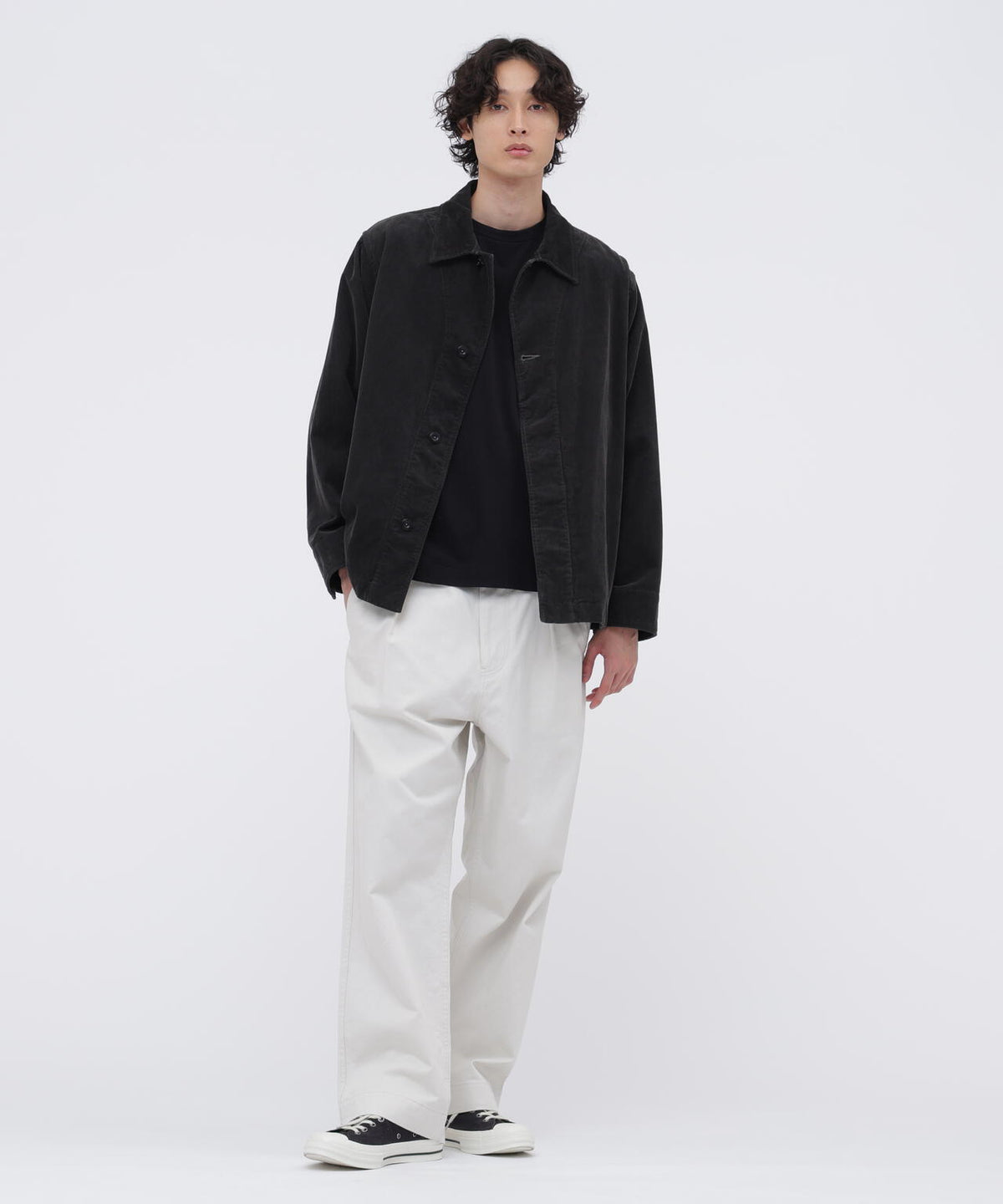DRY COTTON NEEDLECORD SHIRT