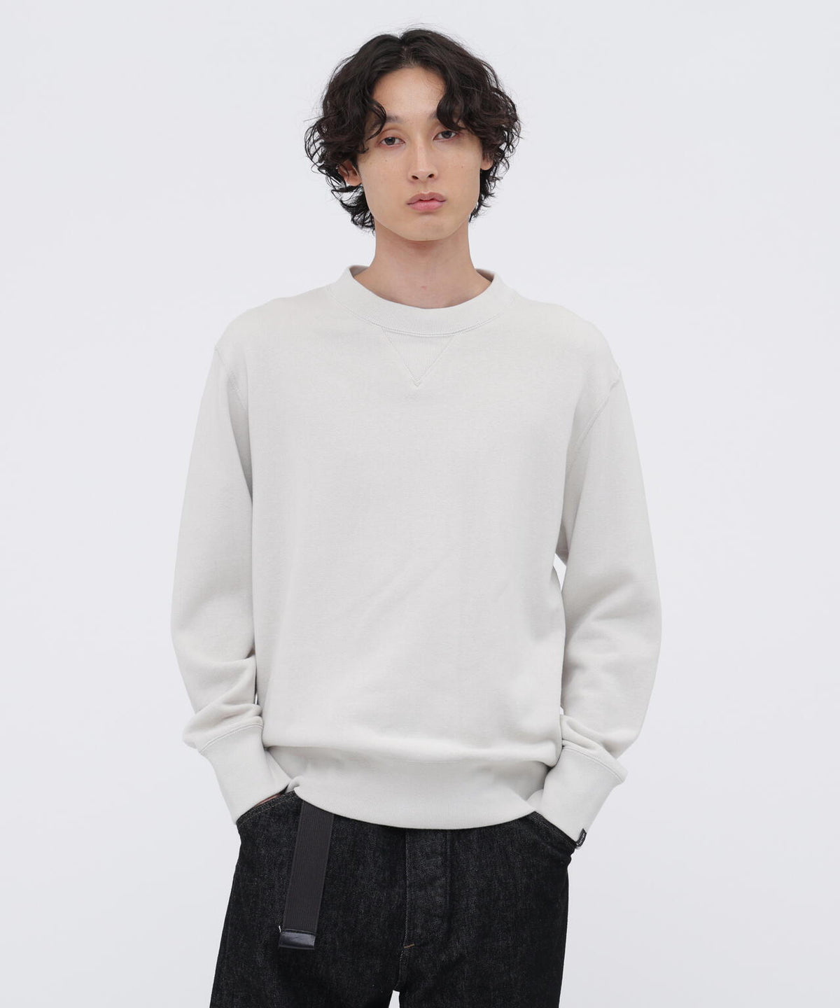 LIGHT LOOPBACK COTTON CREW NECK