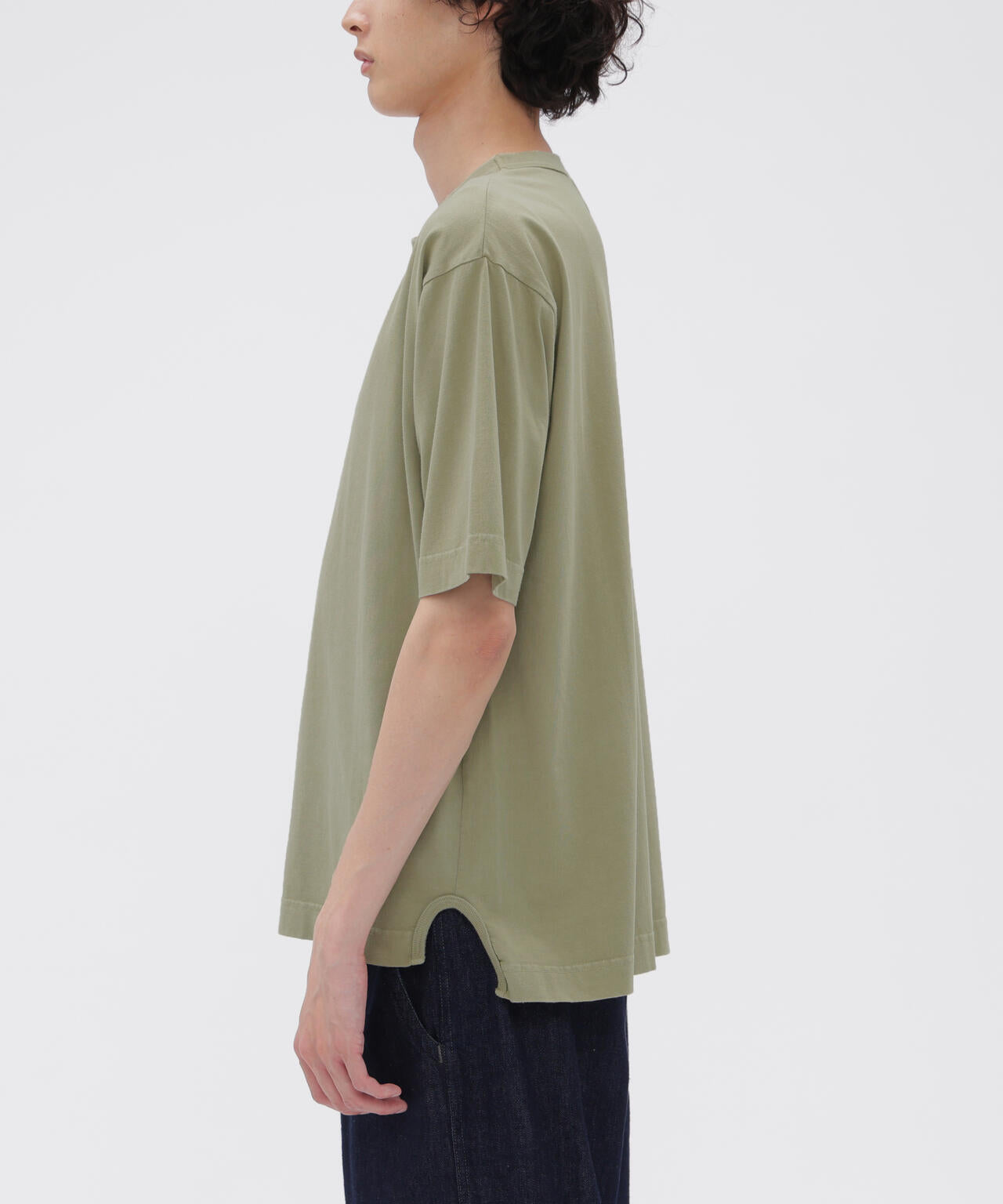 FADED ROUGH COTTON JERSEY TOP
