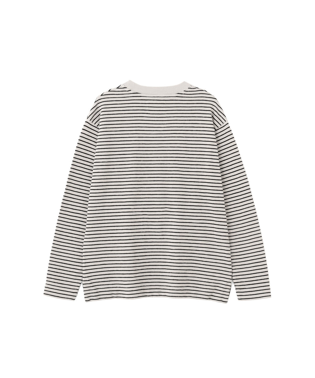 TEXTURED COTTON STRIPE TOP