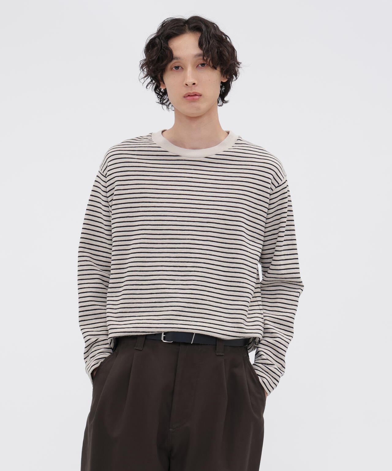 TEXTURED COTTON STRIPE TOP | MARGARET HOWELL（マーガレット