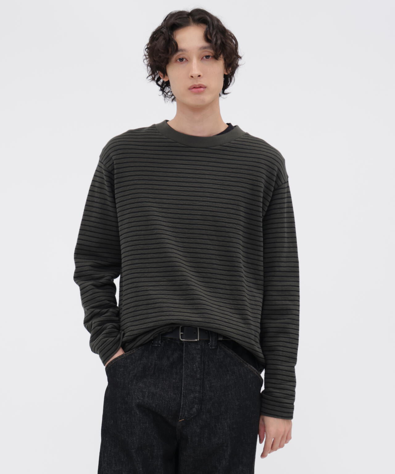 TEXTURED COTTON STRIPE TOP | MARGARET HOWELL（マーガレット