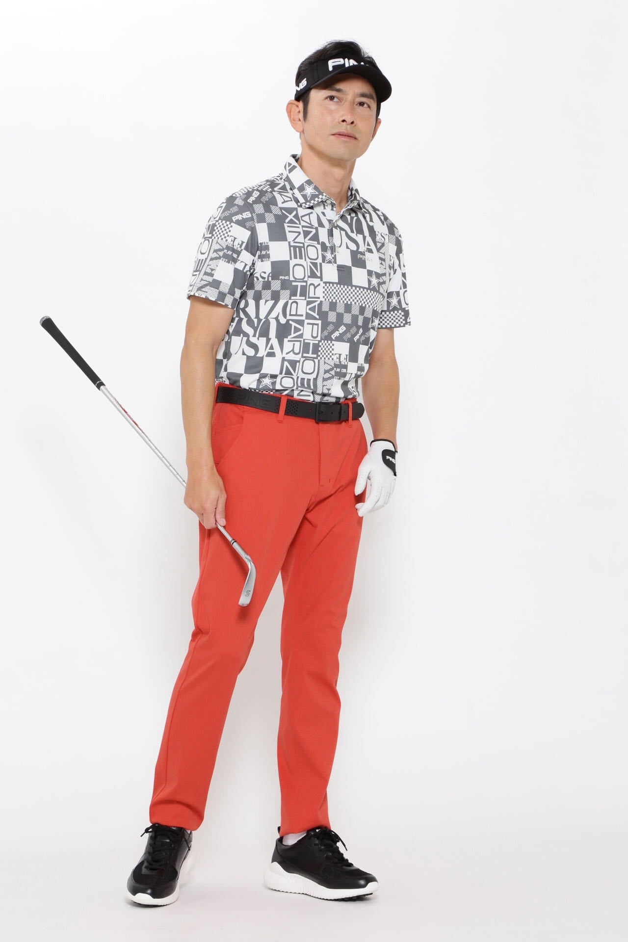 PING APPAREL】ニットツイル ライトテーパード5ポケットストレッチ