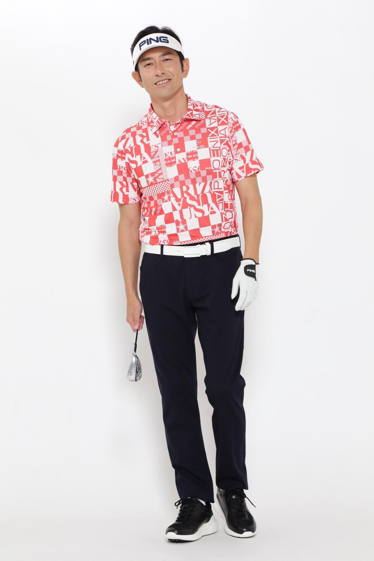 PING APPAREL】ニットツイル ライトテーパード5ポケットストレッチ