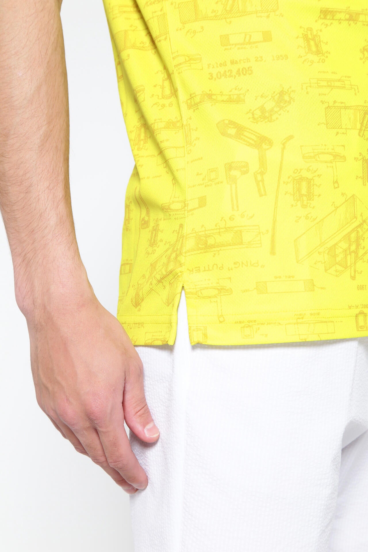 PING パターンプリント 半袖ポロシャツ Lサイズ PING ポロシャツ ピン 総柄プリント半袖ポロシャツ メンズ