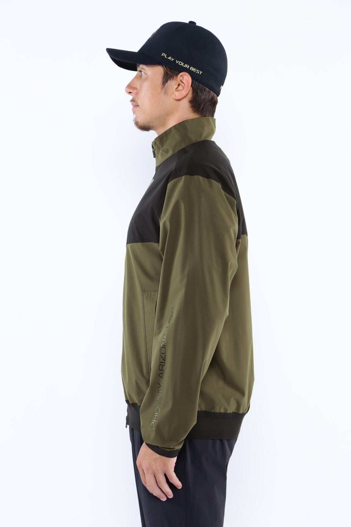 【PING APPAREL】撥水バイカラーフルジップ ストレッチブルゾン ＜GOLD＞ (MENS)