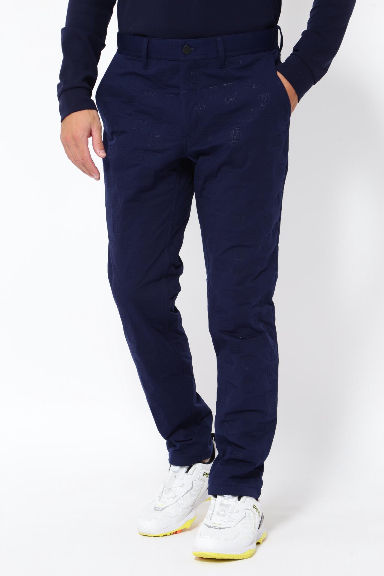 PING APPAREL】PINGモノグラム柄ソニックキルト防風撥水中綿5ポケット