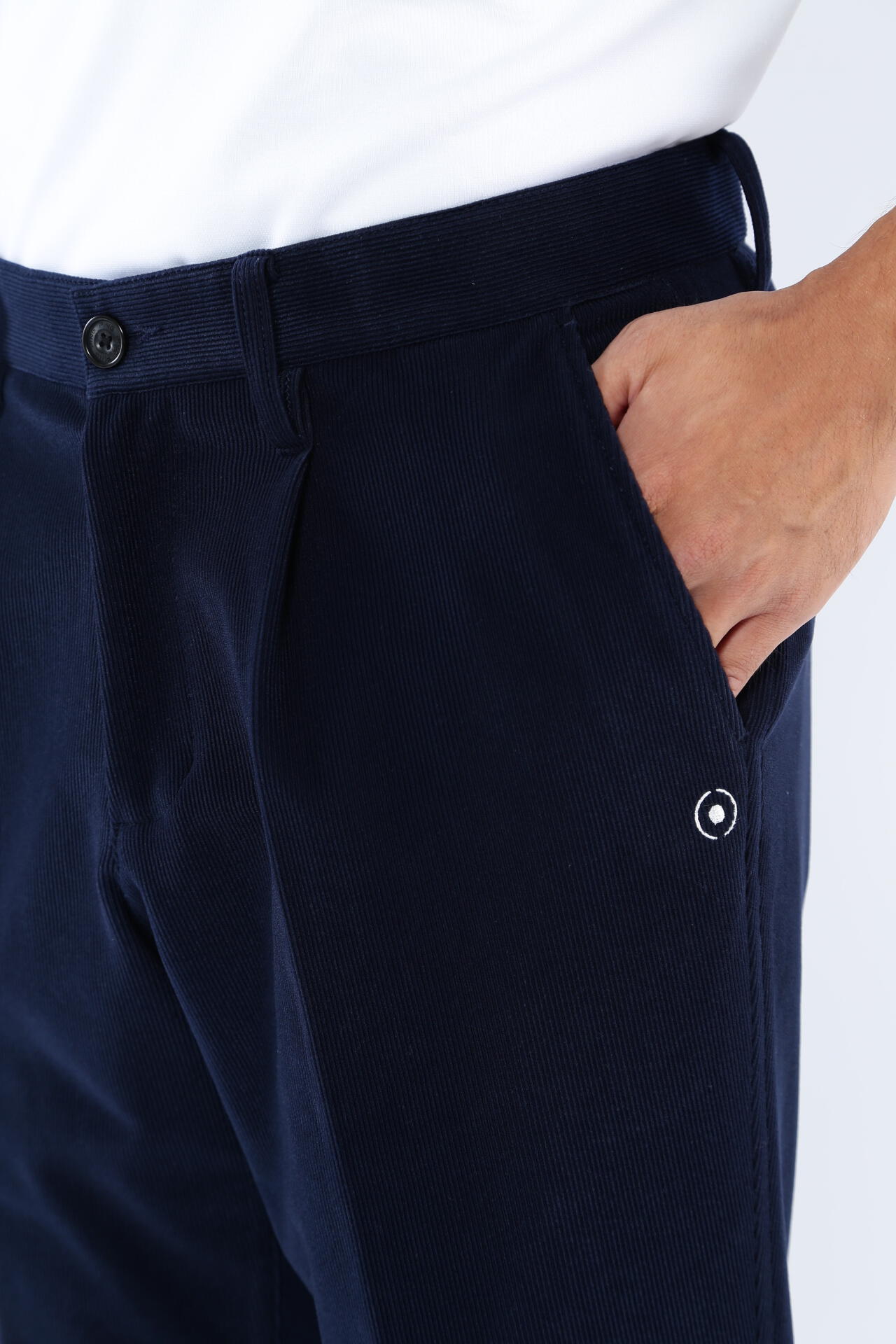 PING APPAREL】トリコットコーデュロイ ワイドテーパードパンツ