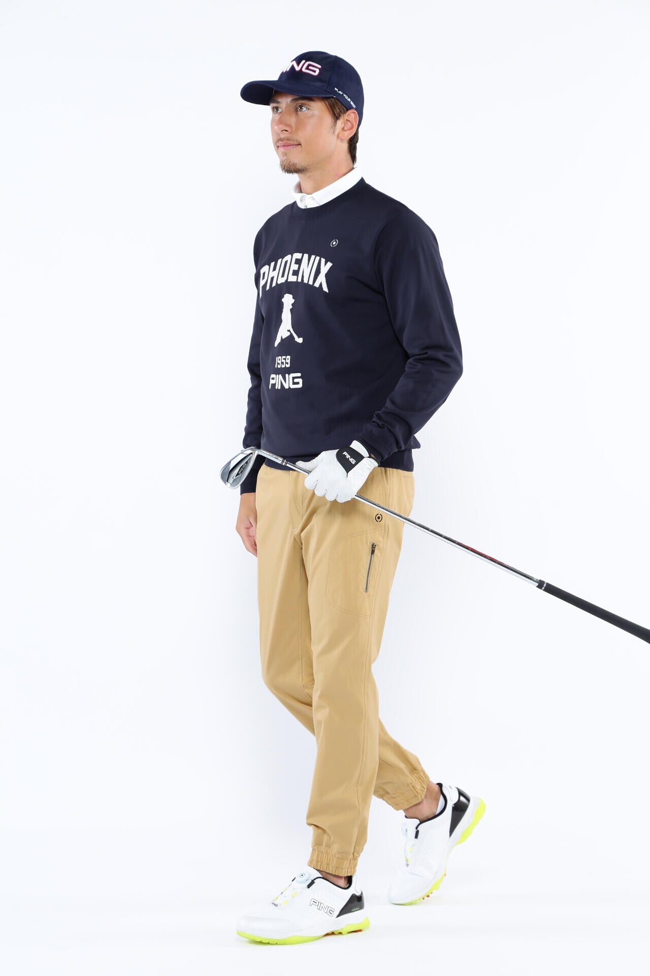 PING APPAREL】4WAYストレッチ撥水コーデュラナイロン6ポケット